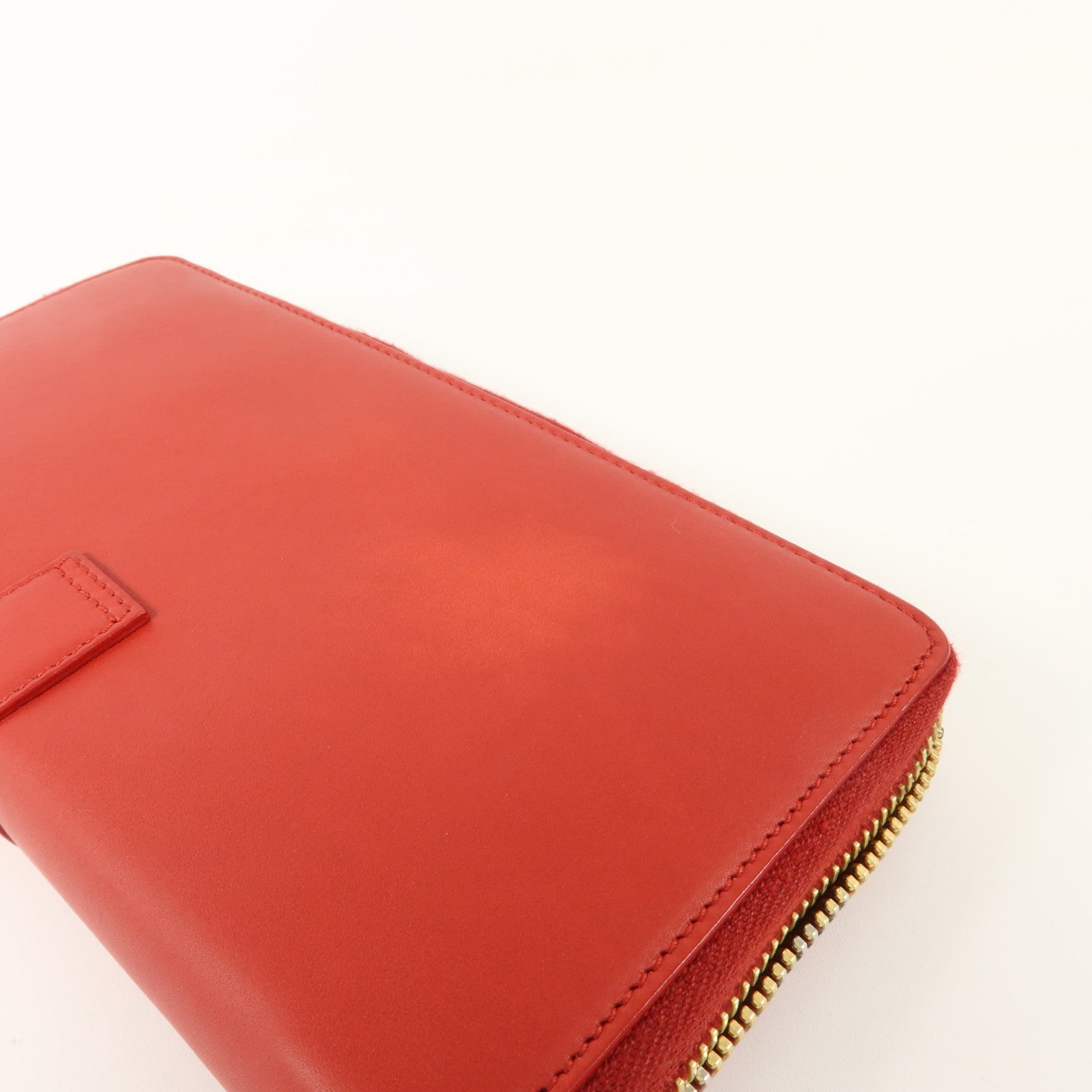 SAINT LAURENT 牛皮皮革Long Round Wallet長錢包