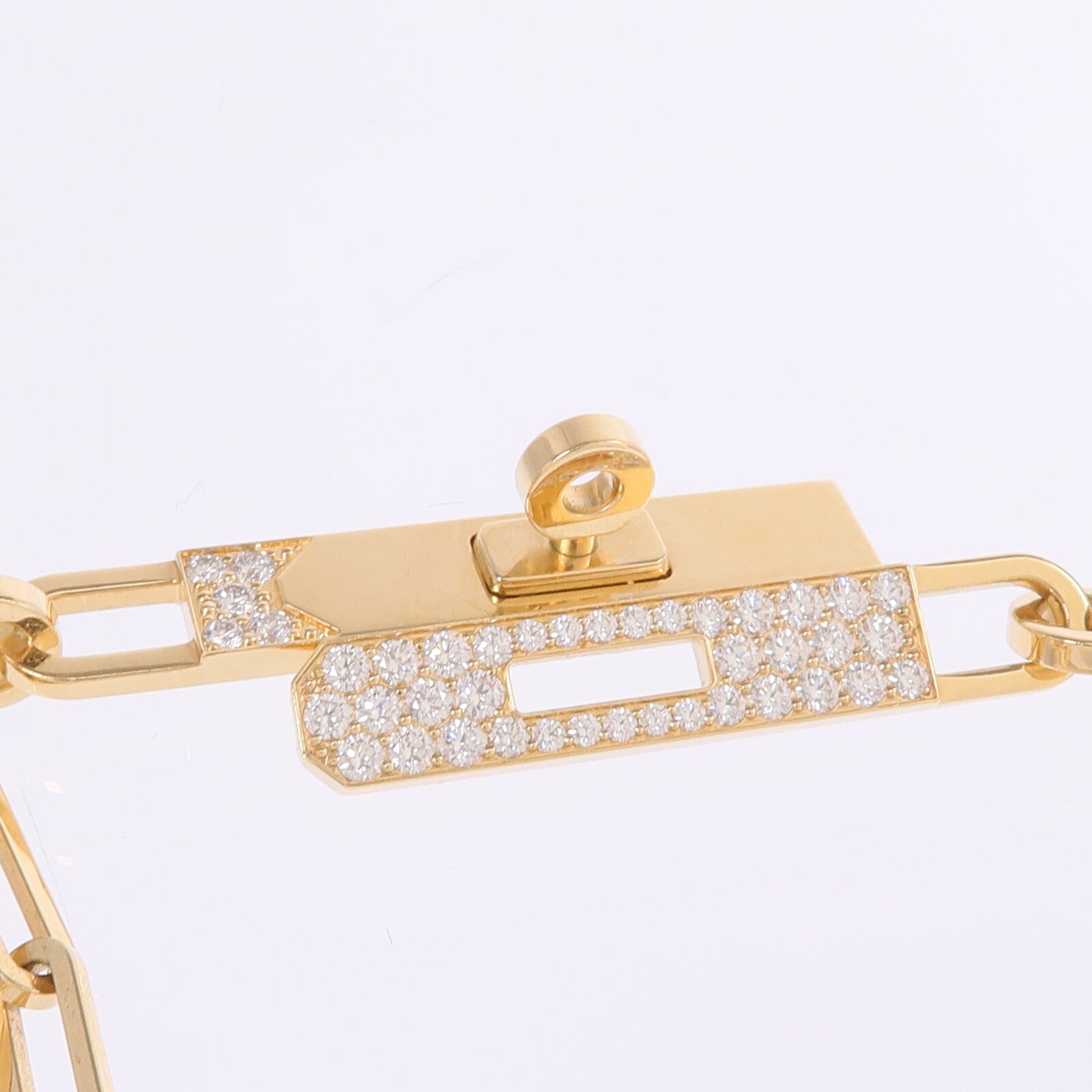 HERMES 18K黃金Kelly Chaine Choker鑽石項鍊