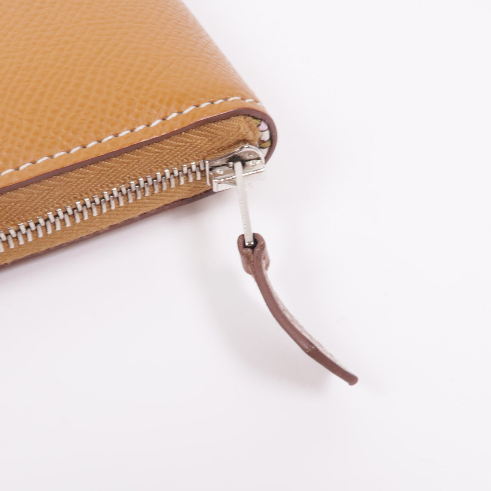 HERMES Epsom皮革Silk In Long Wallet銀扣長錢包37 Gold