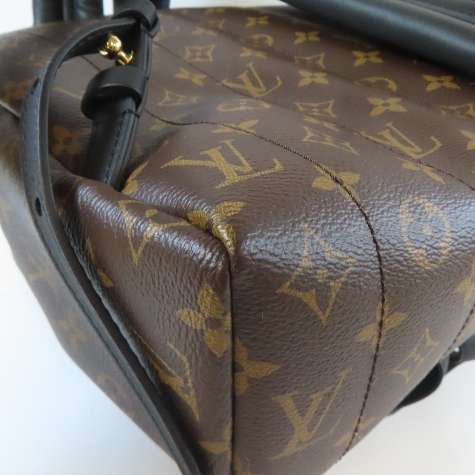 LOUIS VUITTON Monogram Palm Springs MM金扣背包啡色