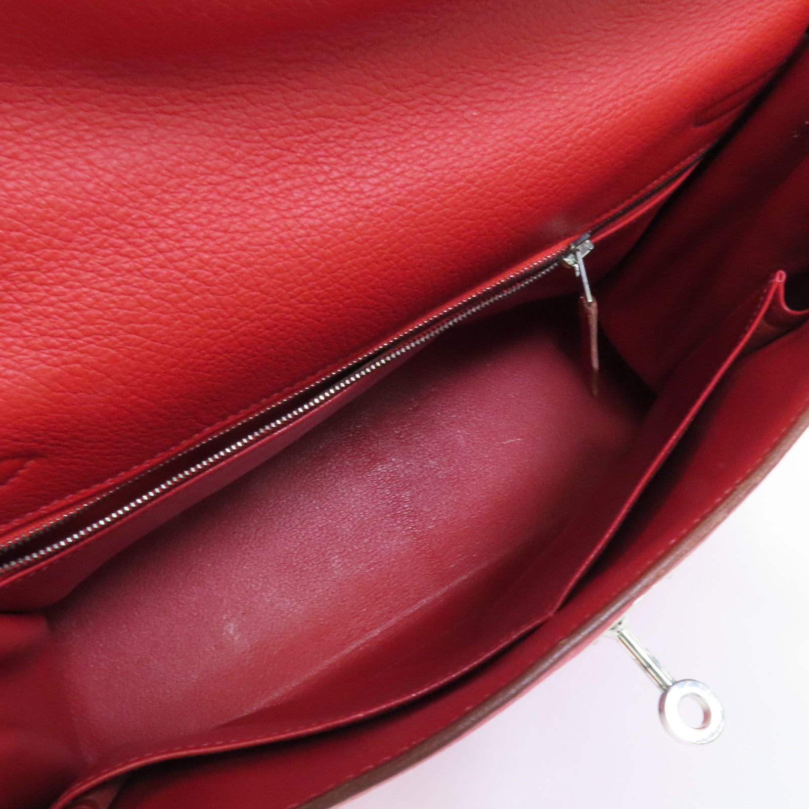 HERMES Togo皮革Kelly 32手挽肩背兩用袋Rouge de Coeur
