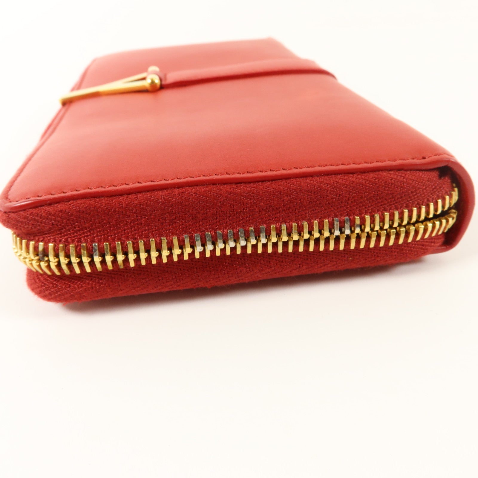 SAINT LAURENT 牛皮皮革Long Round Wallet長錢包