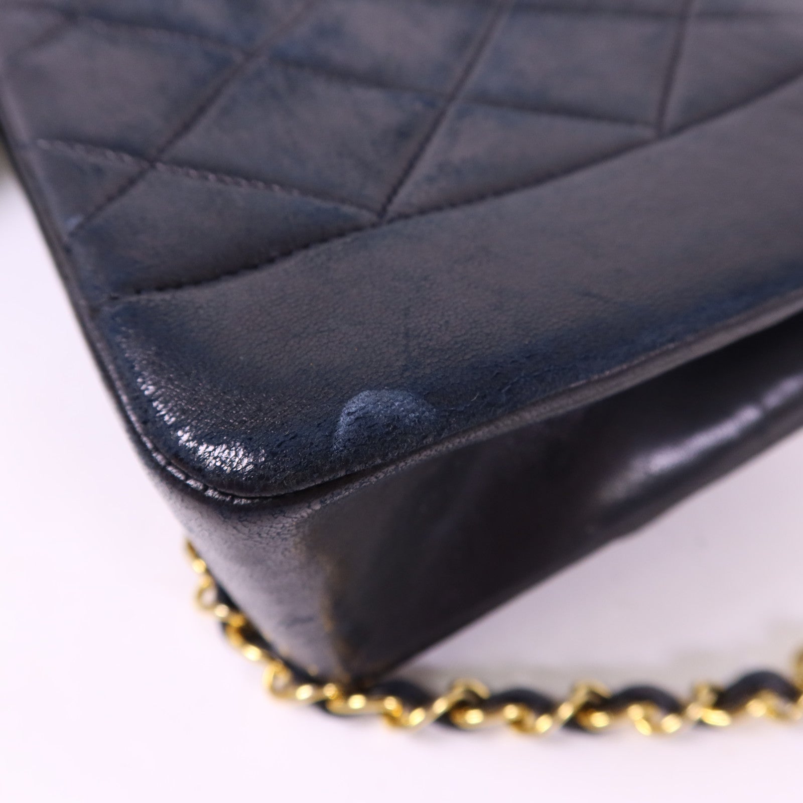 CHANEL 羊皮皮革Diana金扣鏈帶肩背袋