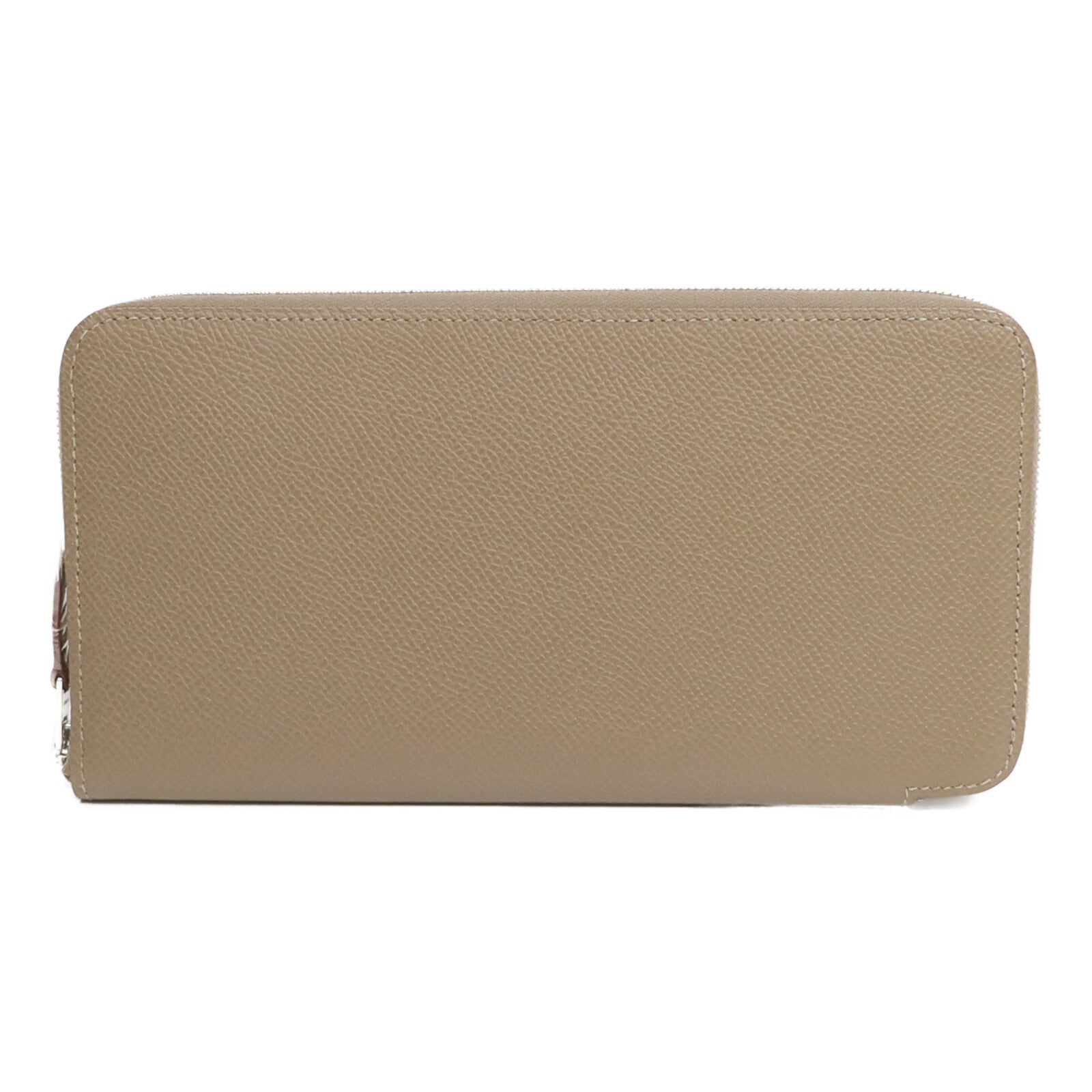 HERMES Epsom皮革Silk'In Long Wallet長錢包Etoupe
