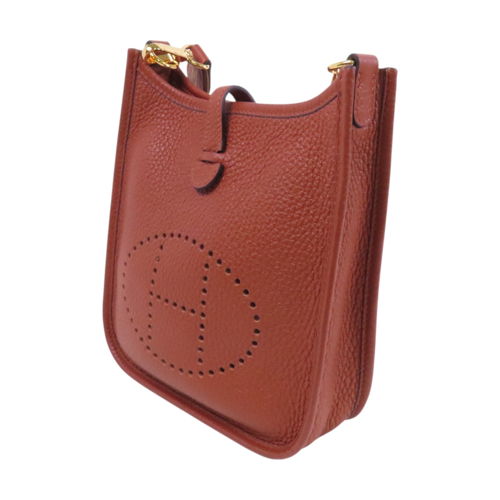 HERMES Clemence皮革Evelyne TPM金扣肩背袋
