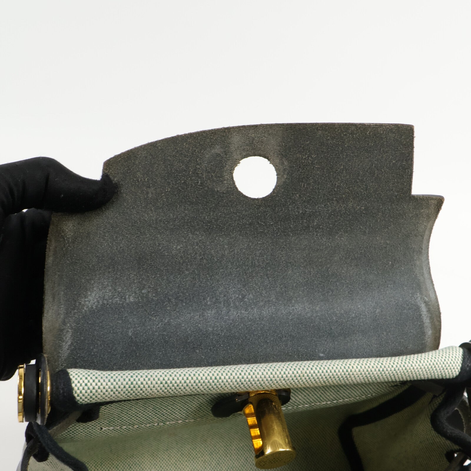 HERMES 帆布Mini Herbag肩背袋