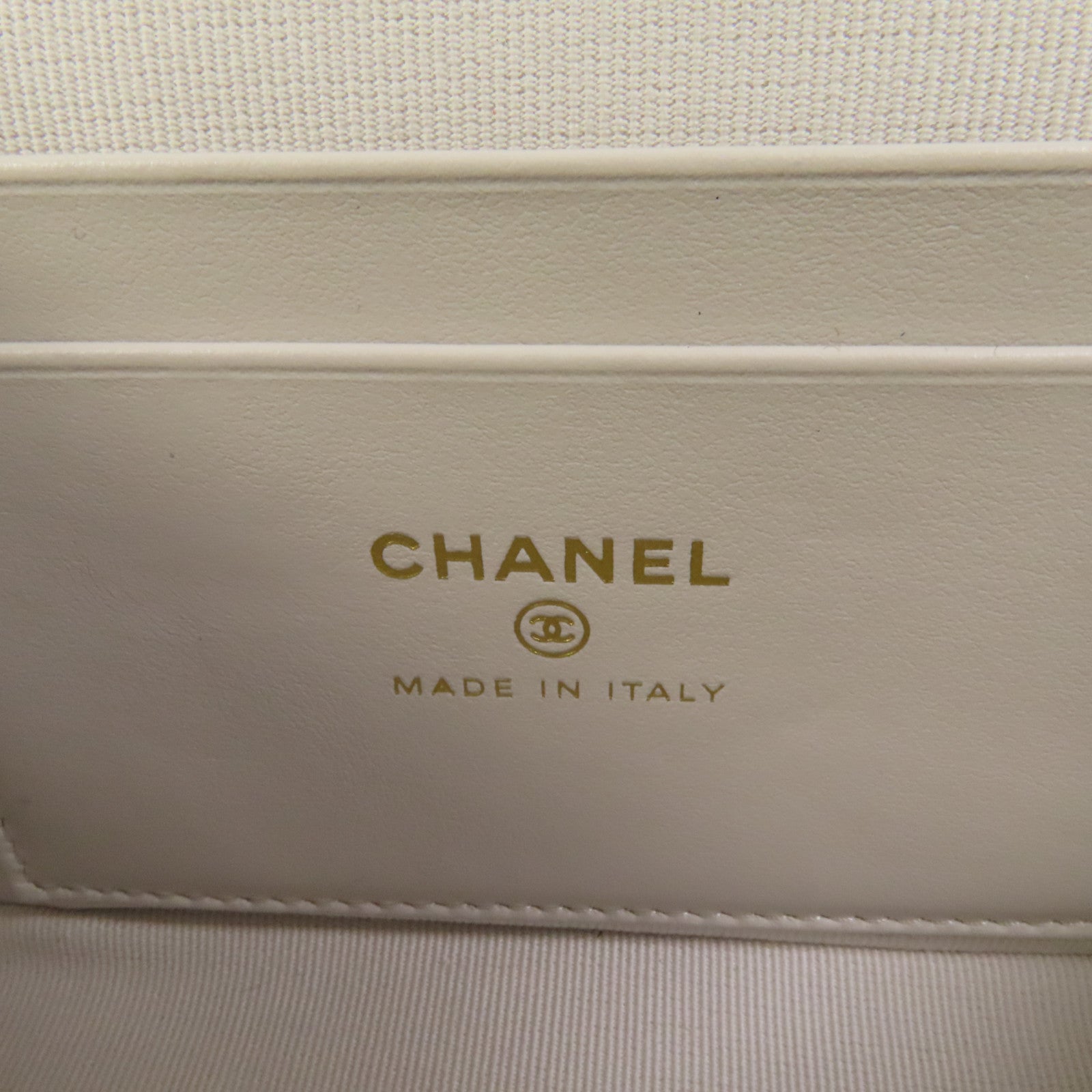 CHANEL 牛皮皮革Vanity Case金扣鏈帶手挽肩背兩用袋