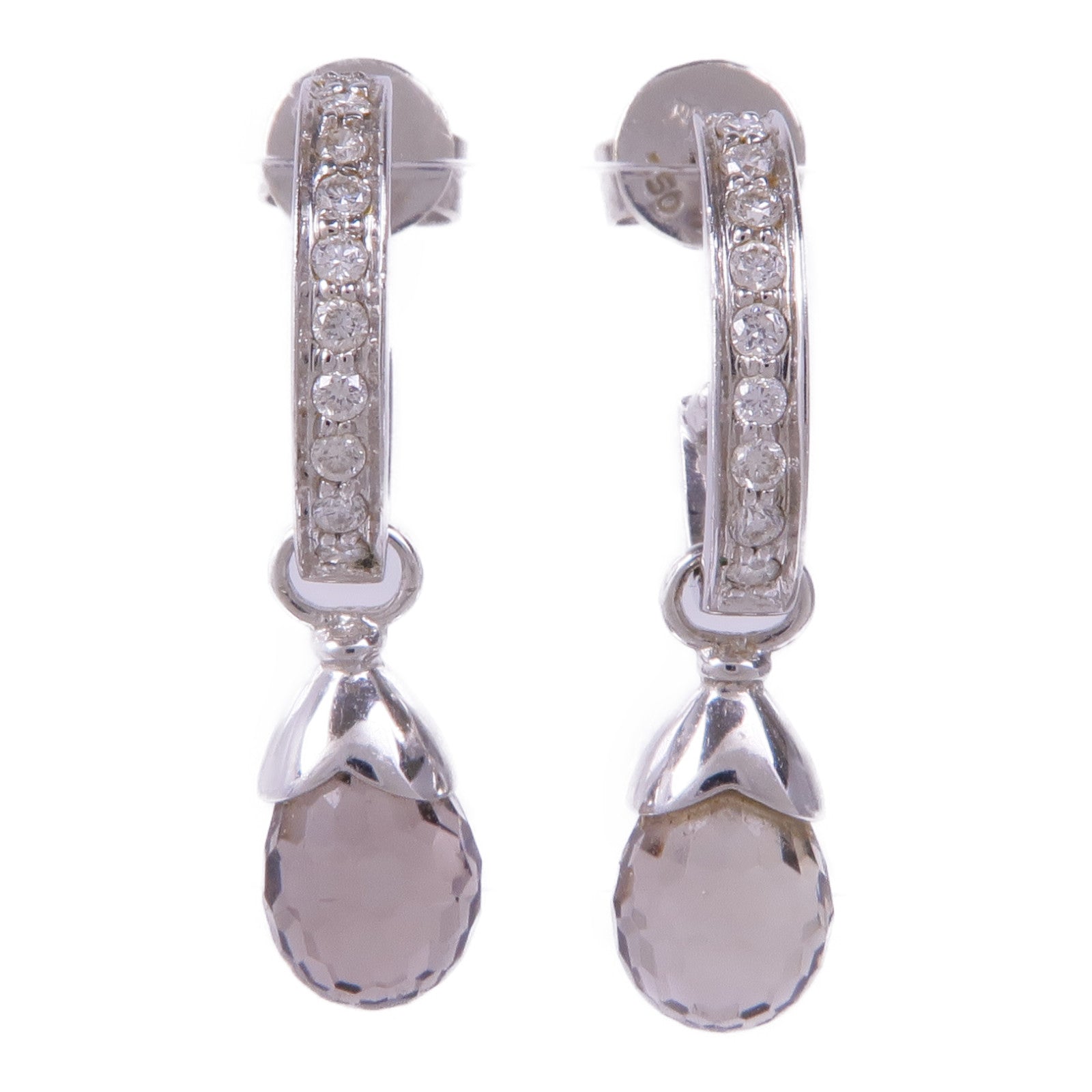 JEWELRY 18K白金Crystal Earrings鑽石耳環