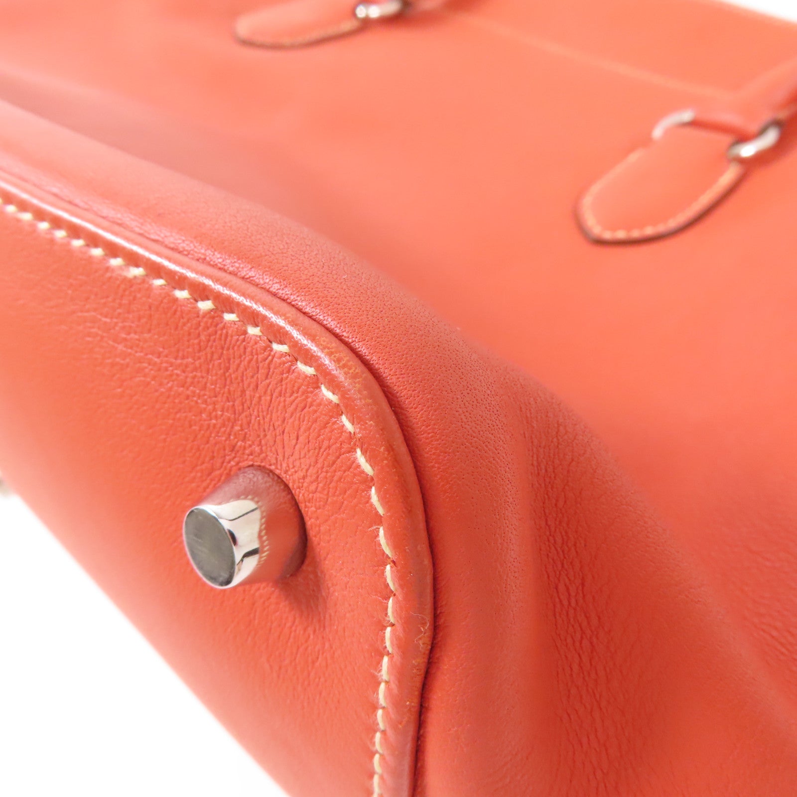 HERMES Evercolor皮革Toolbox 26銀扣手挽肩背兩用袋Sanguine