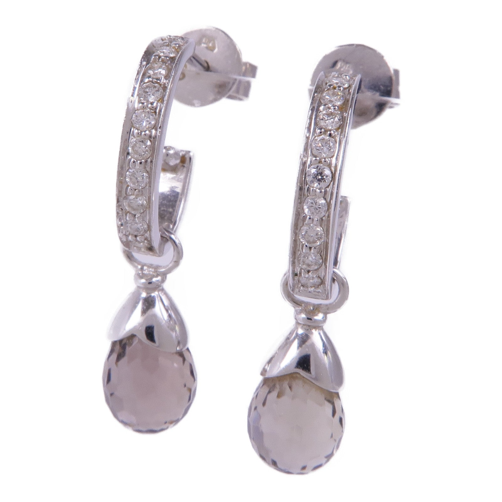 JEWELRY 18K白金Crystal Earrings鑽石耳環