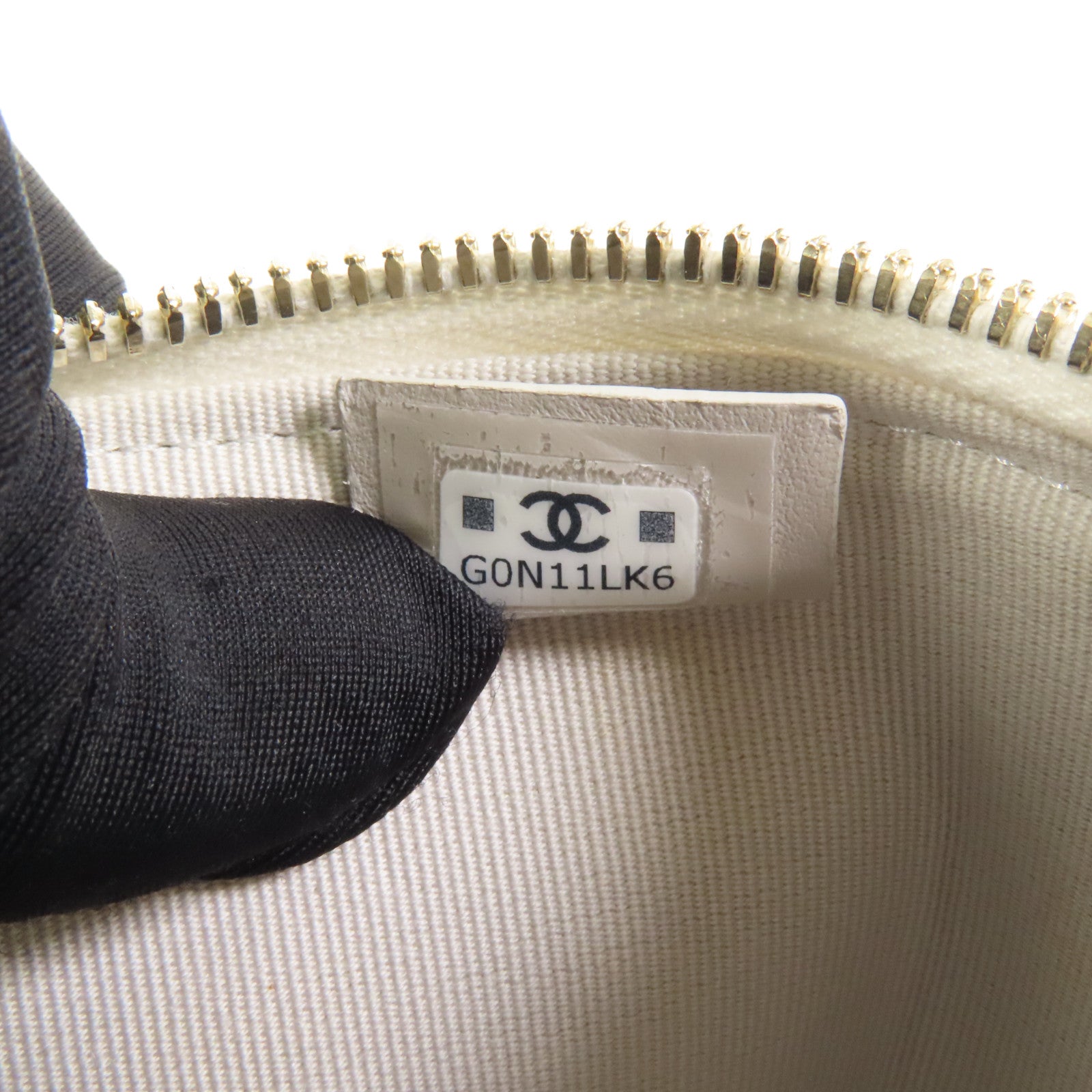 CHANEL 牛皮皮革Vanity Case金扣鏈帶手挽肩背兩用袋