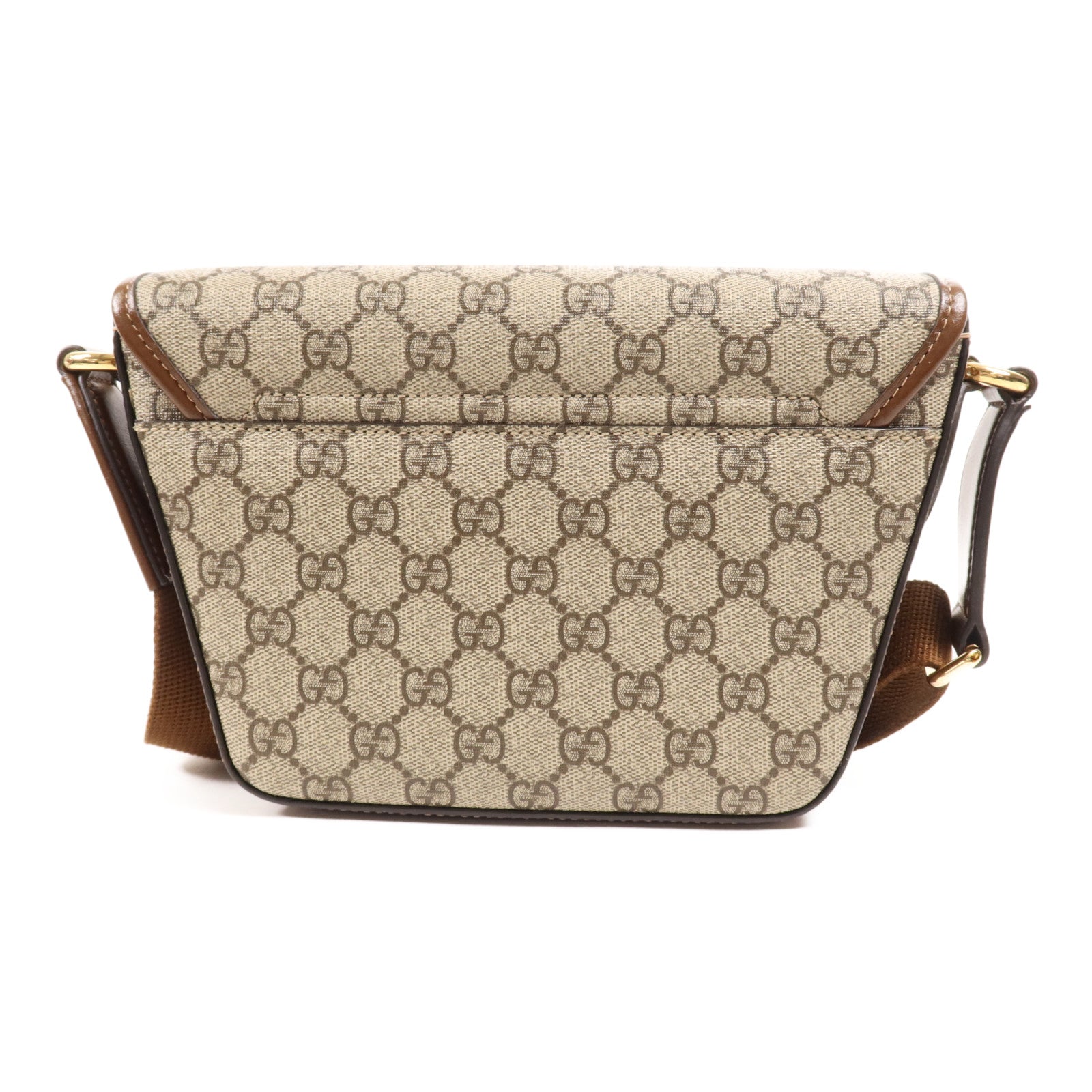 GUCCI 【激減優惠】塗層帆布Shoulder Bag金扣肩背袋