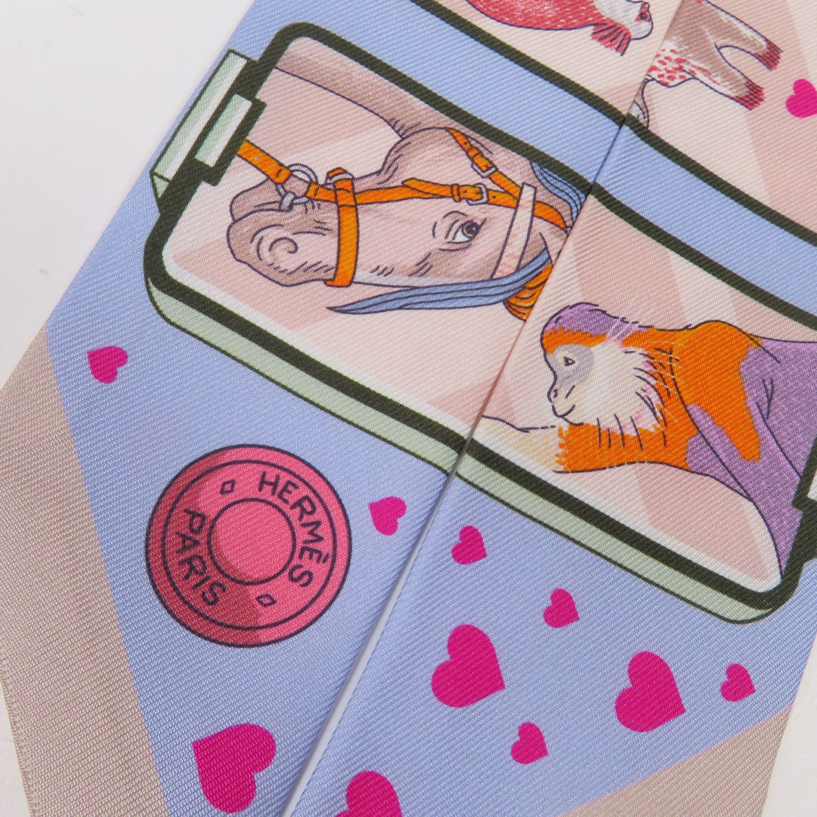 HERMES 絲質Twilly絲巾