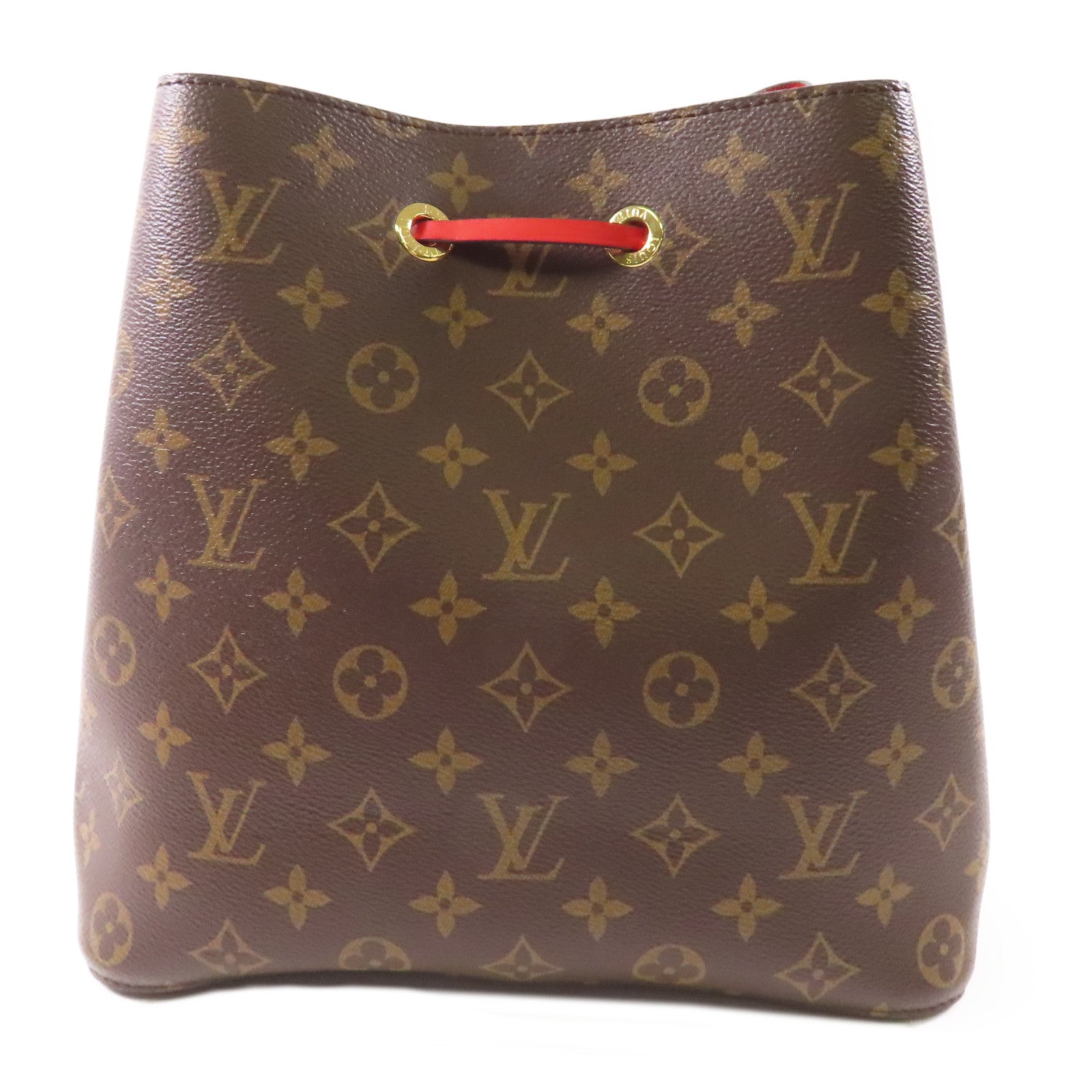 LOUIS VUITTON Monogram Neo Noe Bucket Bag金扣肩背袋Coquelicot/紅色