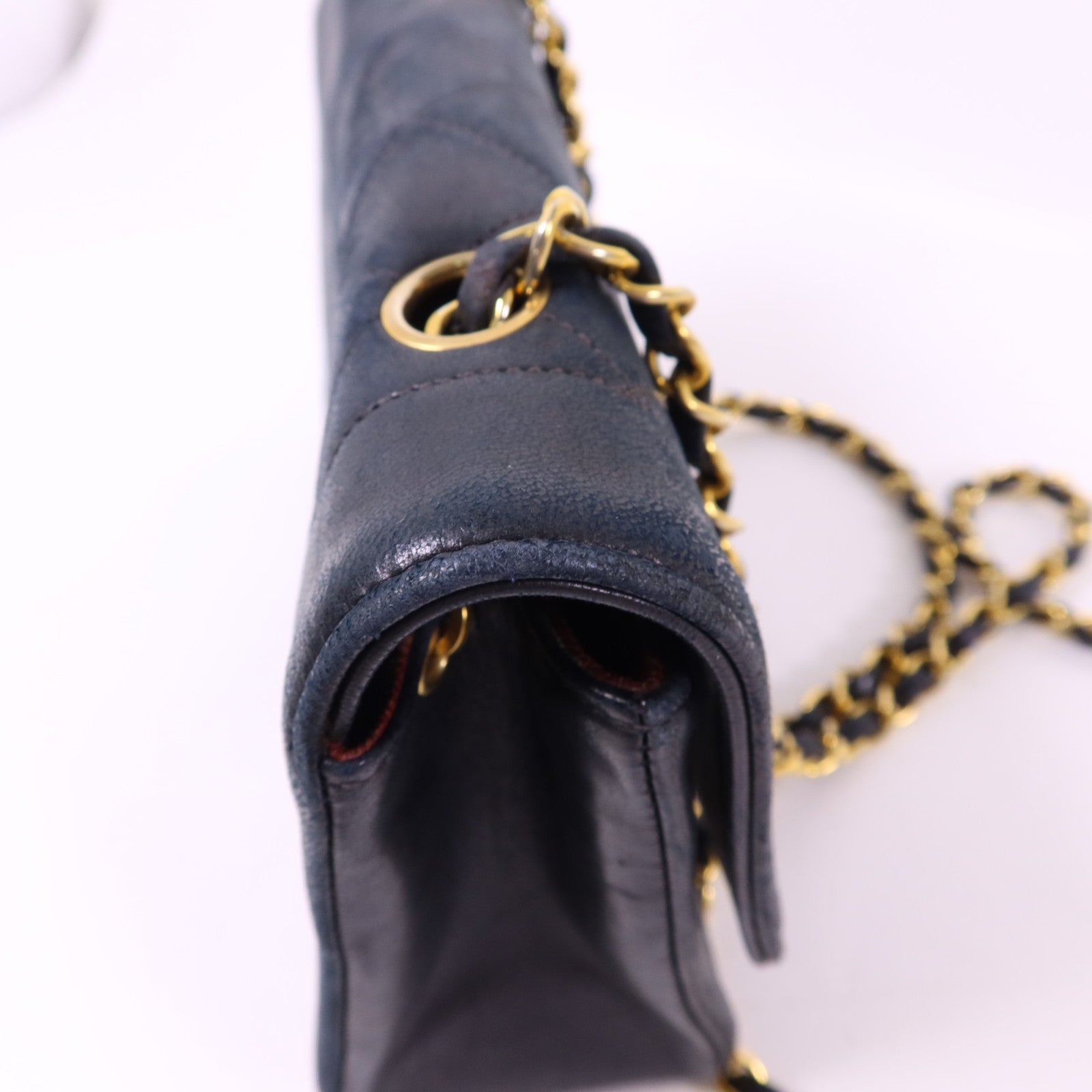 CHANEL 羊皮皮革Diana金扣鏈帶肩背袋