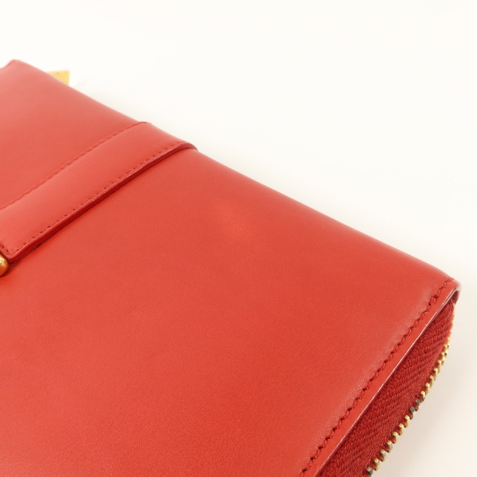 SAINT LAURENT 牛皮皮革Long Round Wallet長錢包