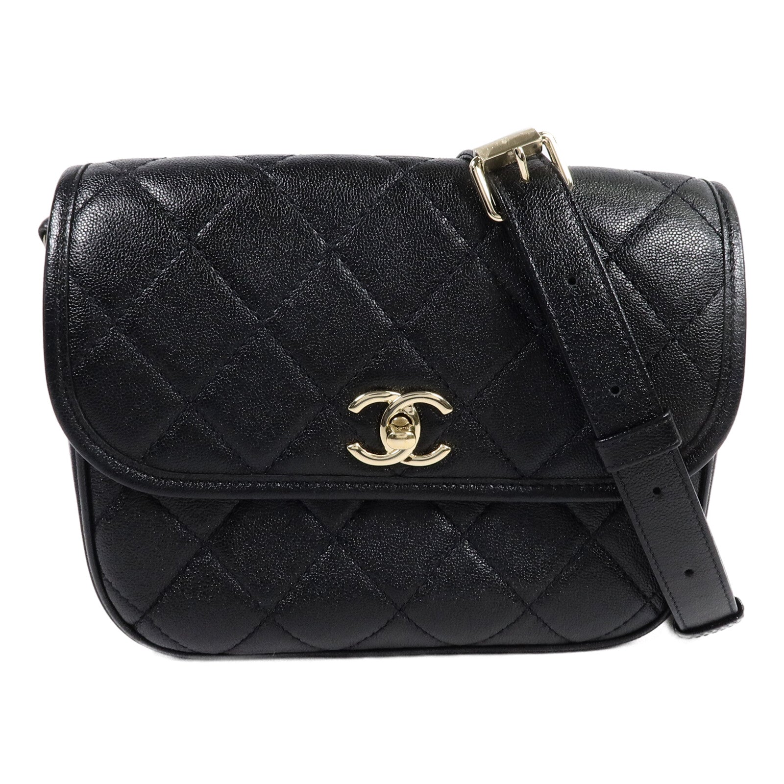 CHANEL 牛皮皮革Chain Shoulder Bag鏈帶肩背袋