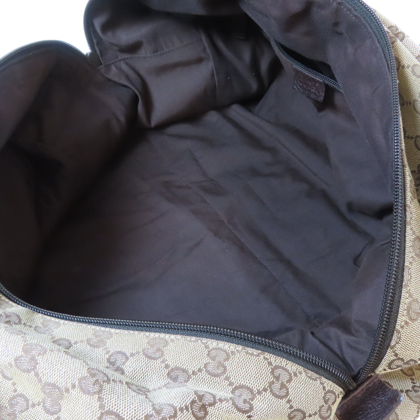GUCCI 帆布Tote Bag銀扣手挽袋啡色