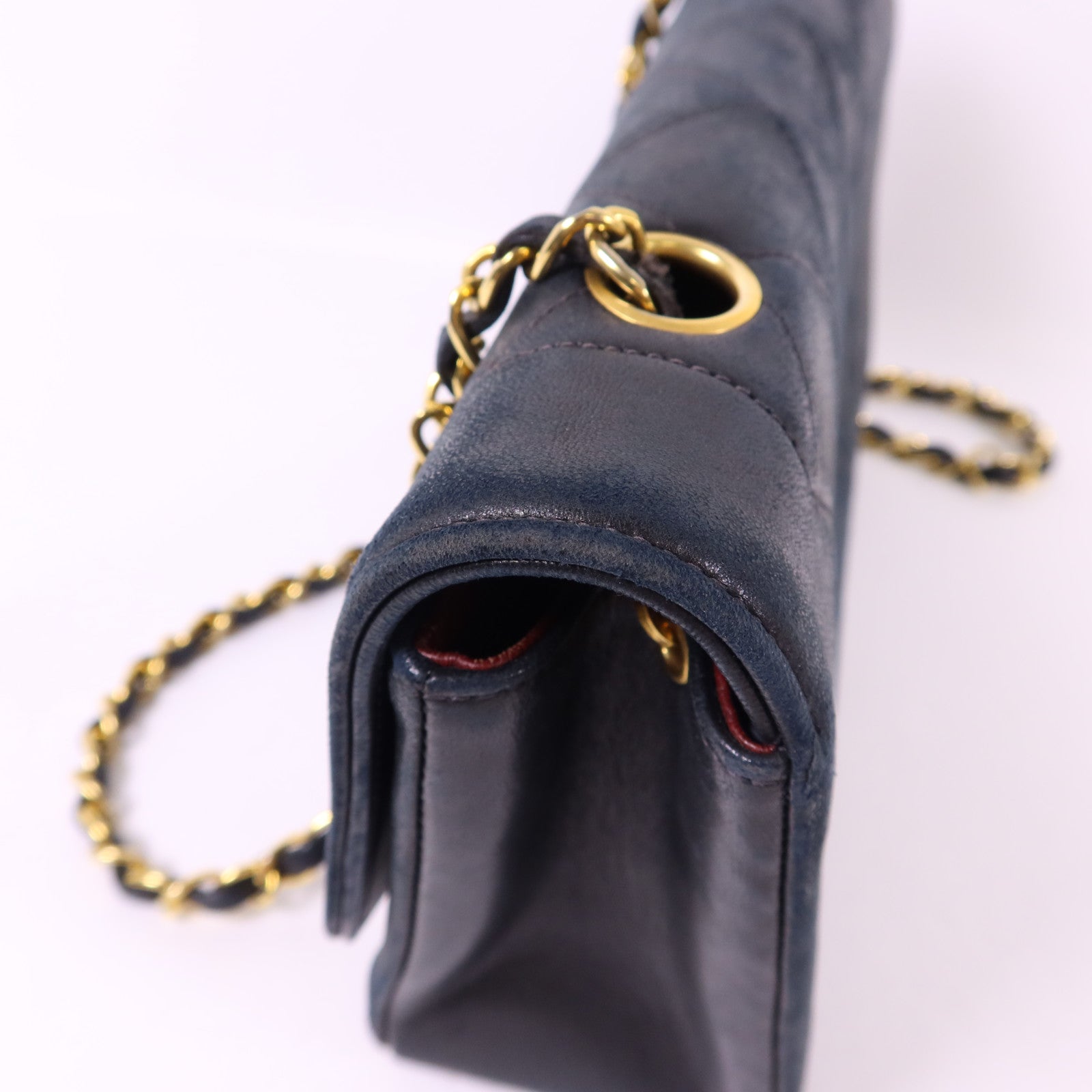 CHANEL 羊皮皮革Diana金扣鏈帶肩背袋