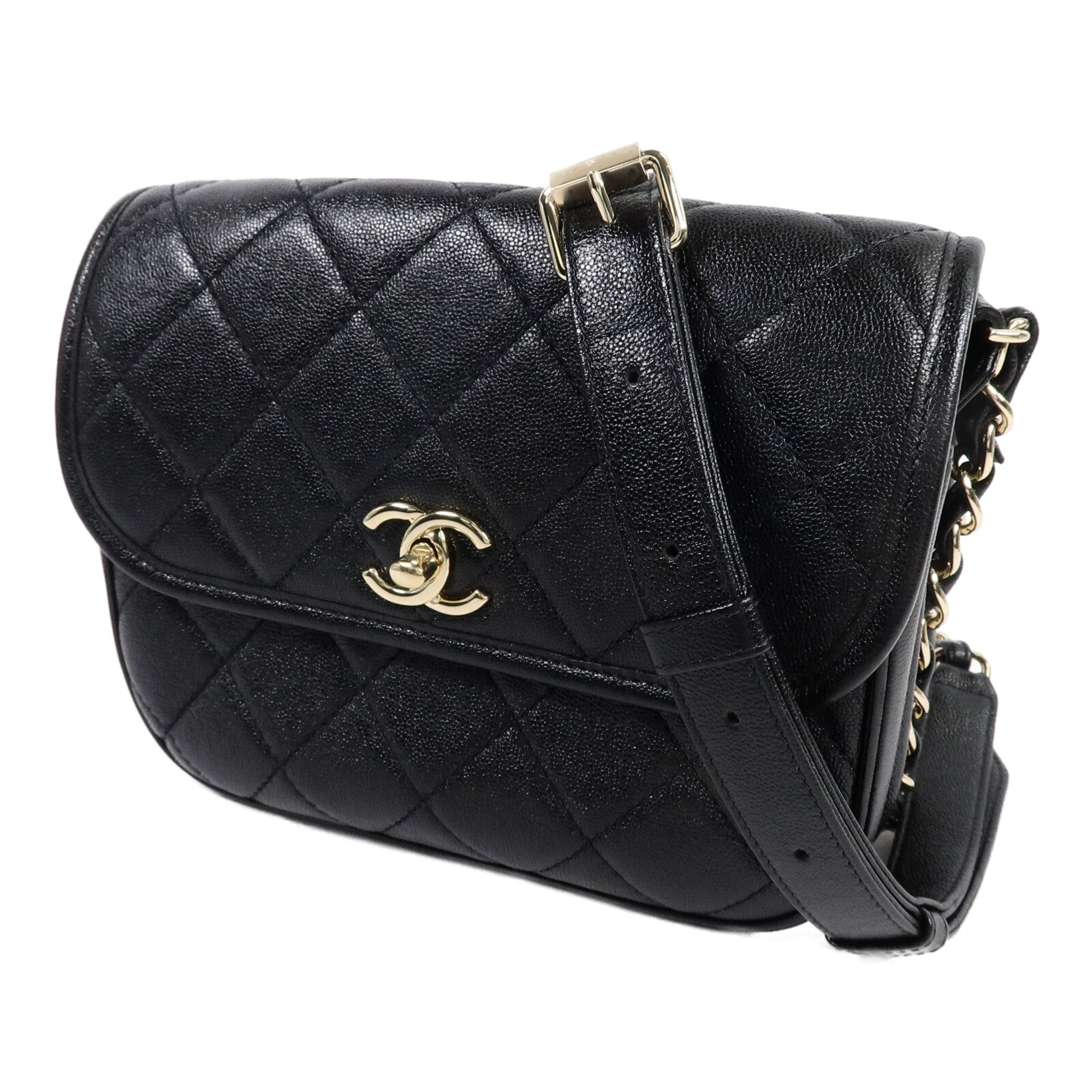 CHANEL 牛皮皮革Chain Shoulder Bag鏈帶肩背袋