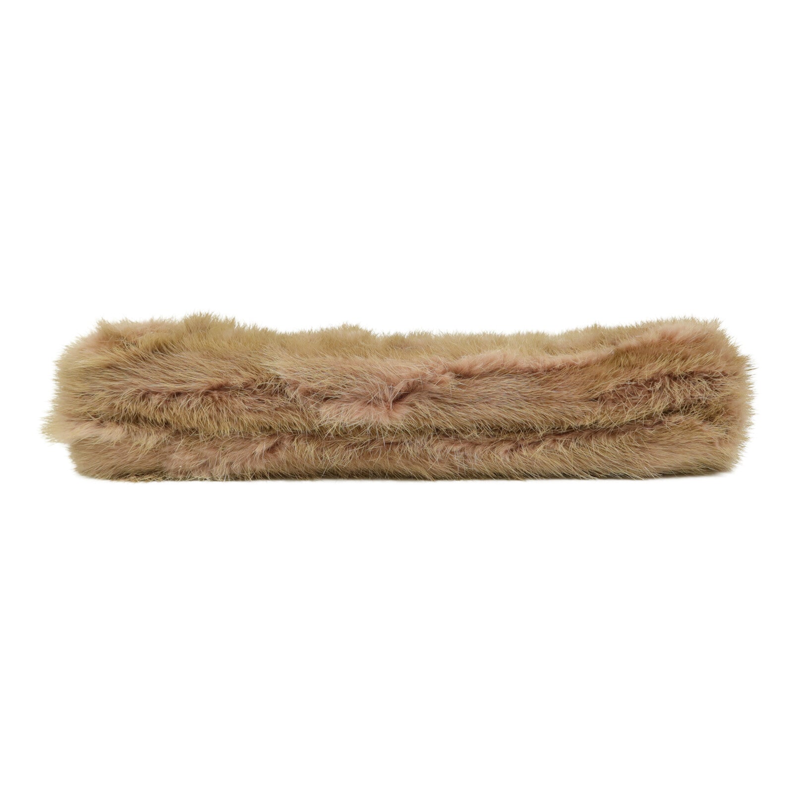 LOUIS VUITTON 水貂皮草Caresse Lockit Boudoir MM Real Mink Fur鏈帶肩背袋