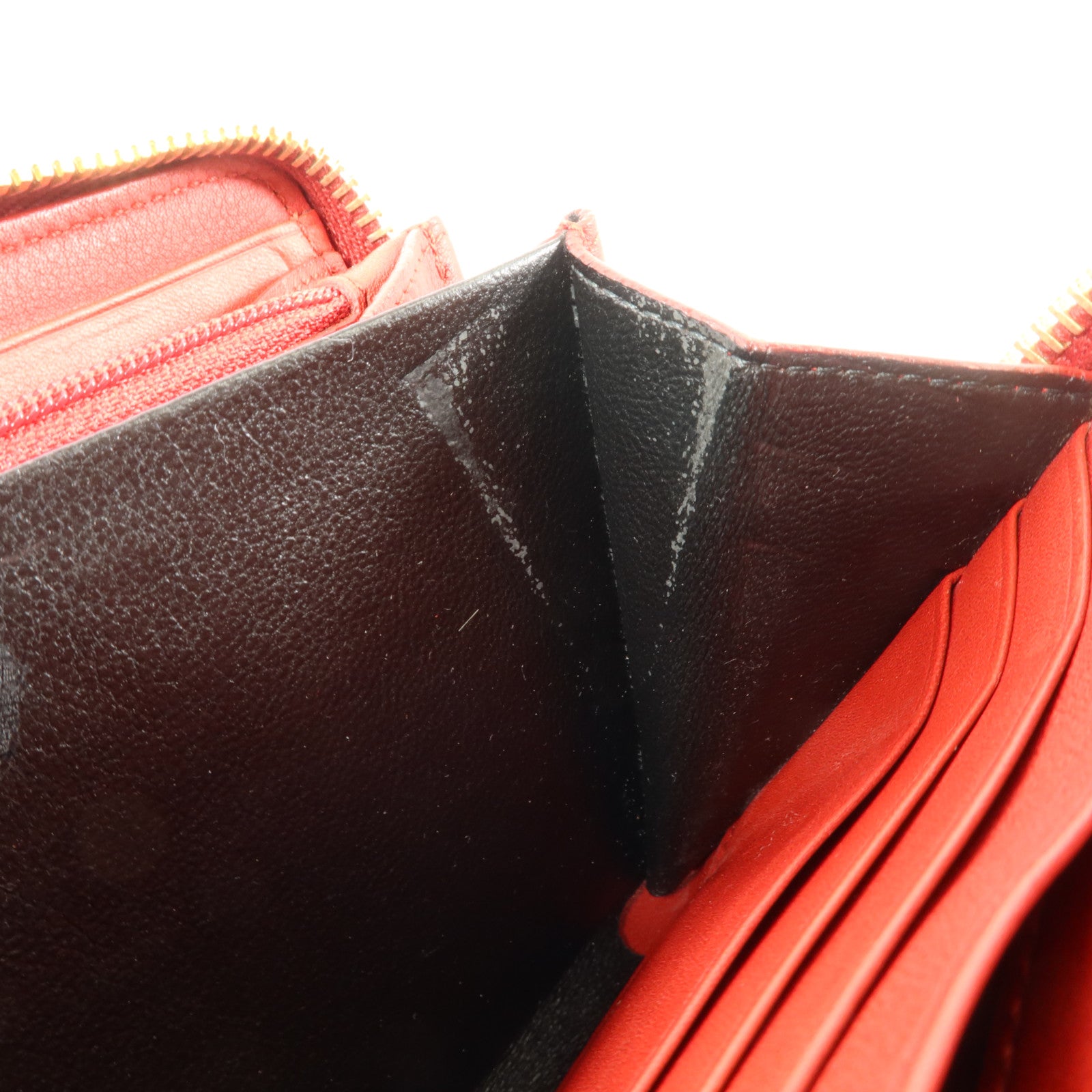 SAINT LAURENT 牛皮皮革Long Round Wallet長錢包