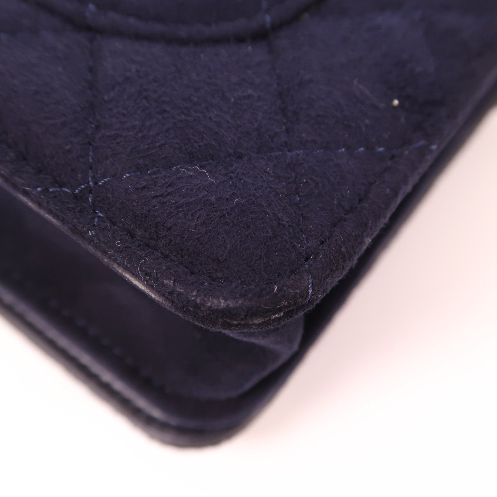 CHANEL 麂皮皮革WOC Wallet On Chain銀扣鏈帶肩背袋