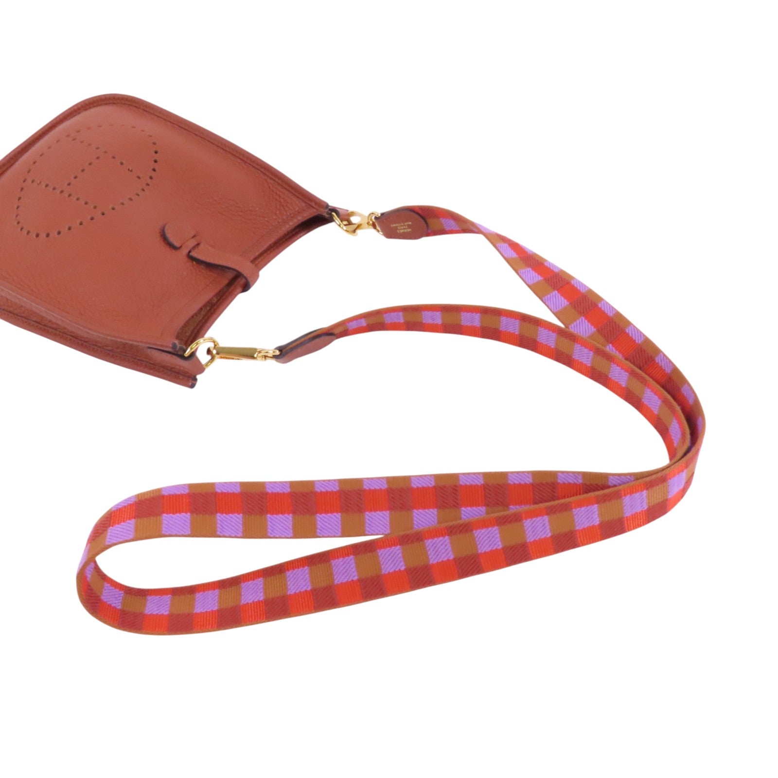 HERMES Clemence皮革Evelyne TPM金扣肩背袋