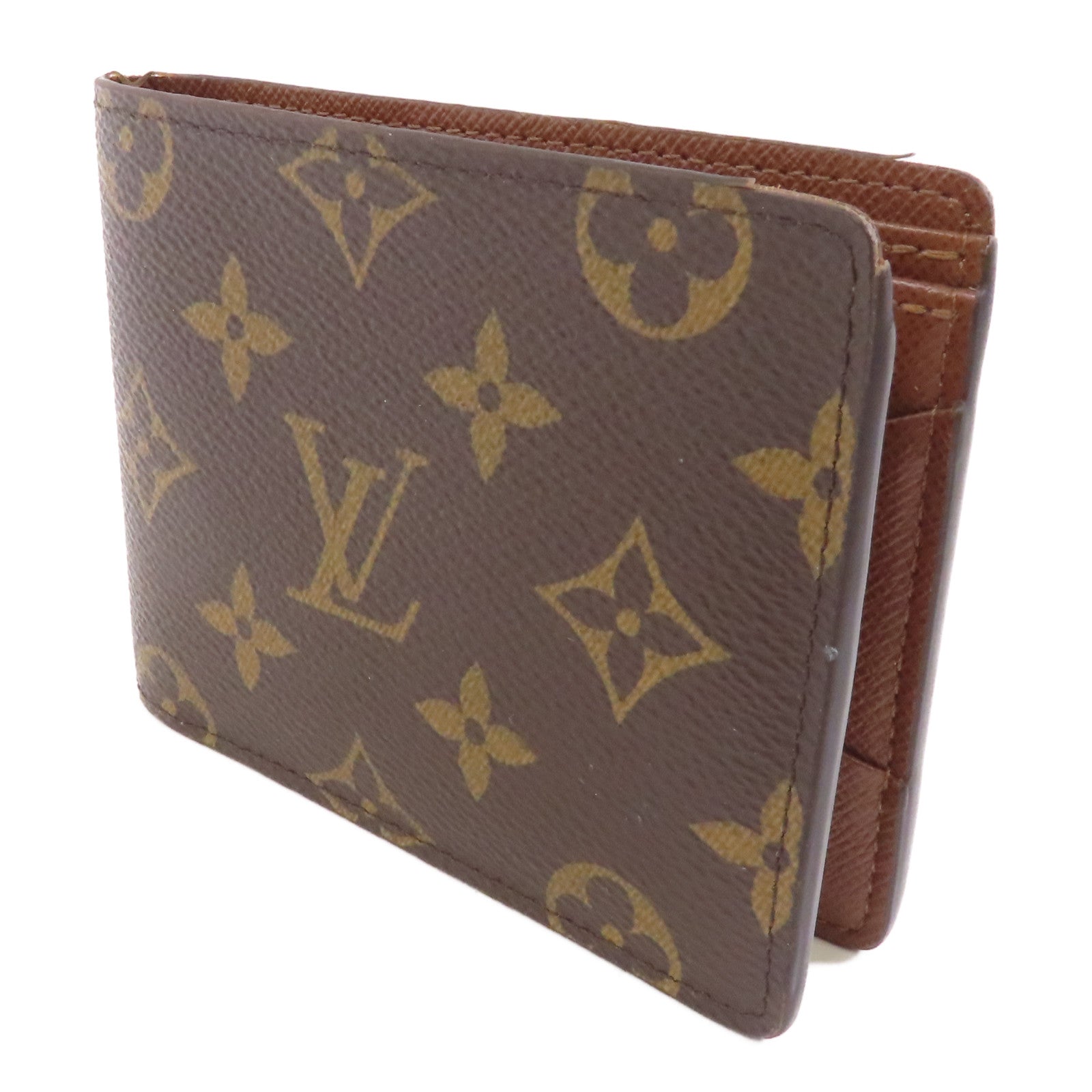 LOUIS VUITTON Monogram Multiple Wallet錢包棕色