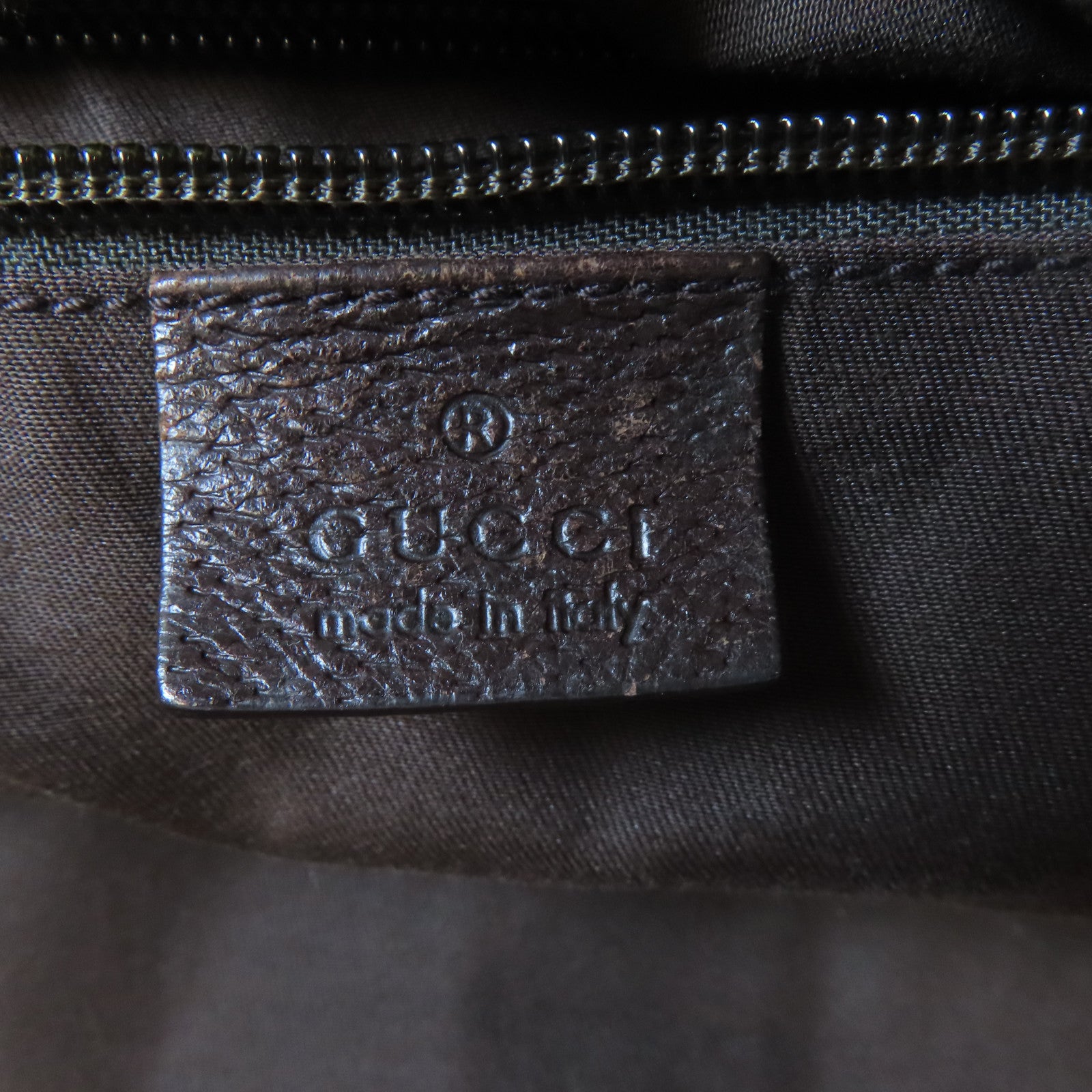 GUCCI 帆布Tote Bag銀扣手挽袋啡色