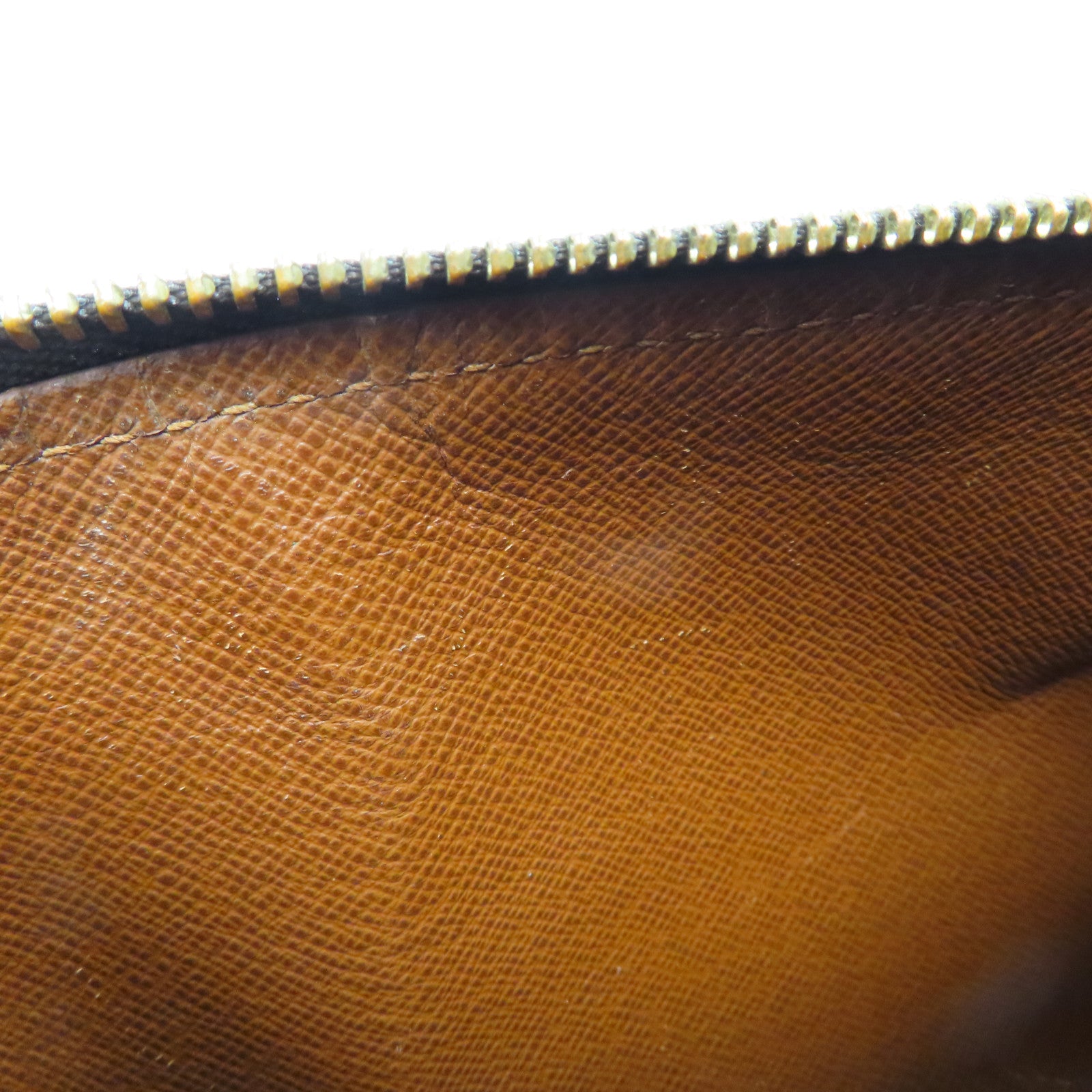 LOUIS VUITTON Monogram Papillon PM金扣肩背袋棕色