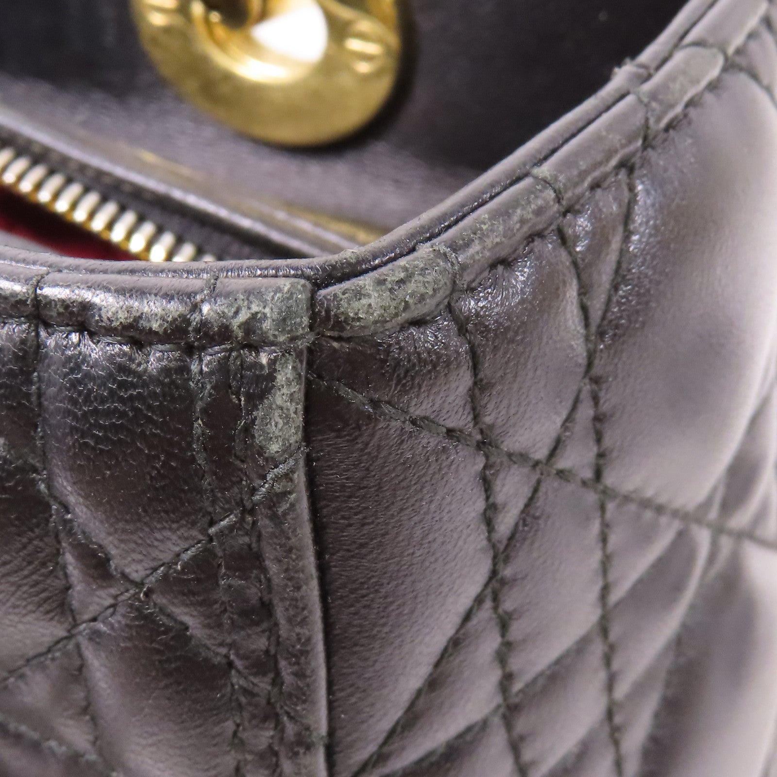 Dior 【激減優惠】羊皮皮革Lady Dior金扣手挽肩背兩用袋