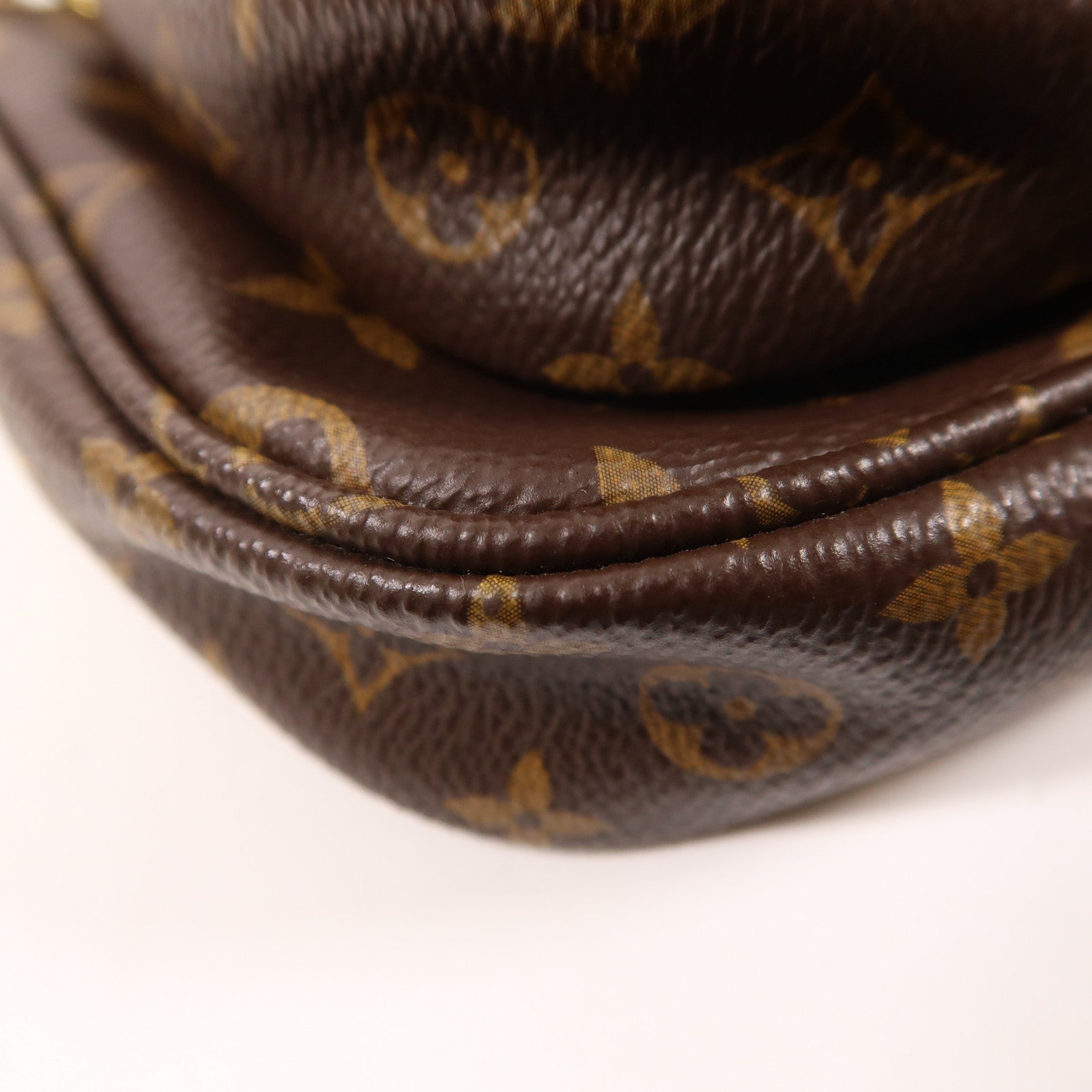 LOUIS VUITTON Monogram Multi Pochette Accessoires金扣手挽肩背兩用袋棕色