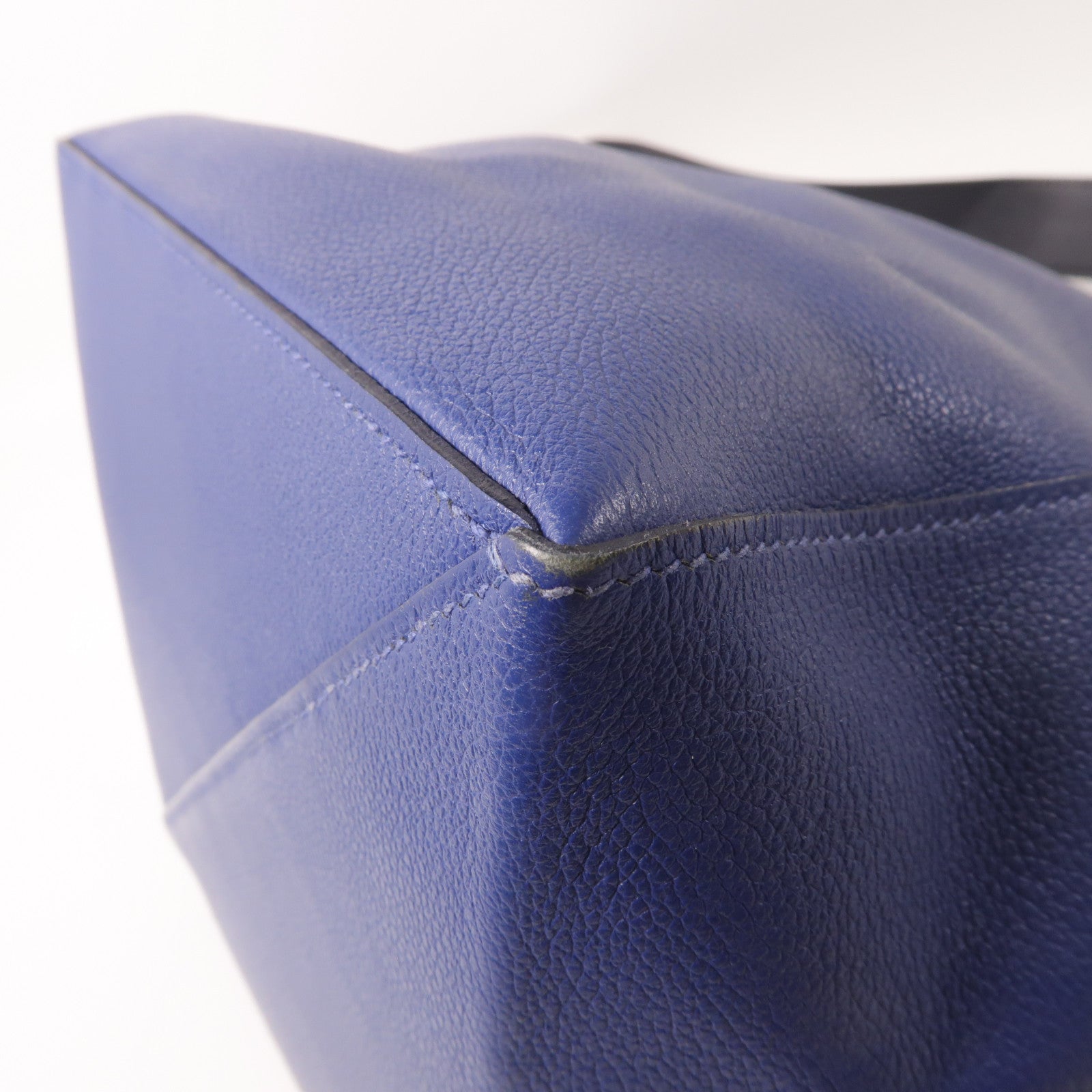 HERMES Evercolor皮革Licol 17銀扣肩背袋Bleu Brighton