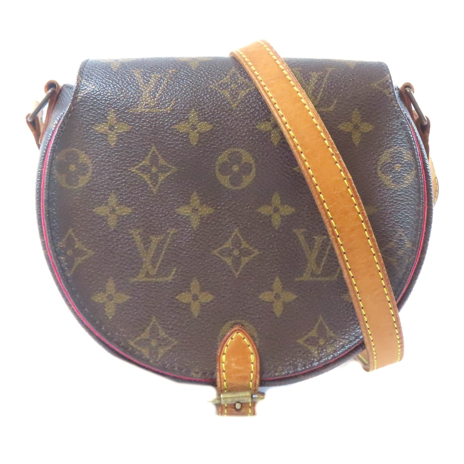 LOUIS VUITTON Monogram Tambourine金扣肩背袋棕色