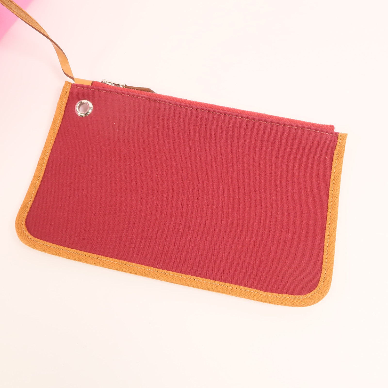 HERMES 帆布Herbag PM銀扣手挽肩背兩用袋