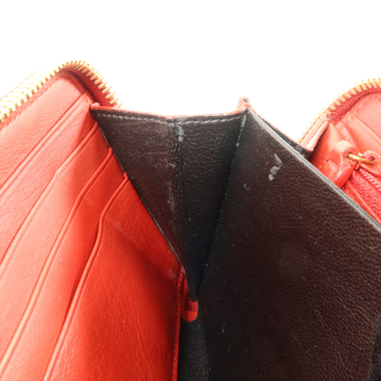 SAINT LAURENT 牛皮皮革Long Round Wallet長錢包