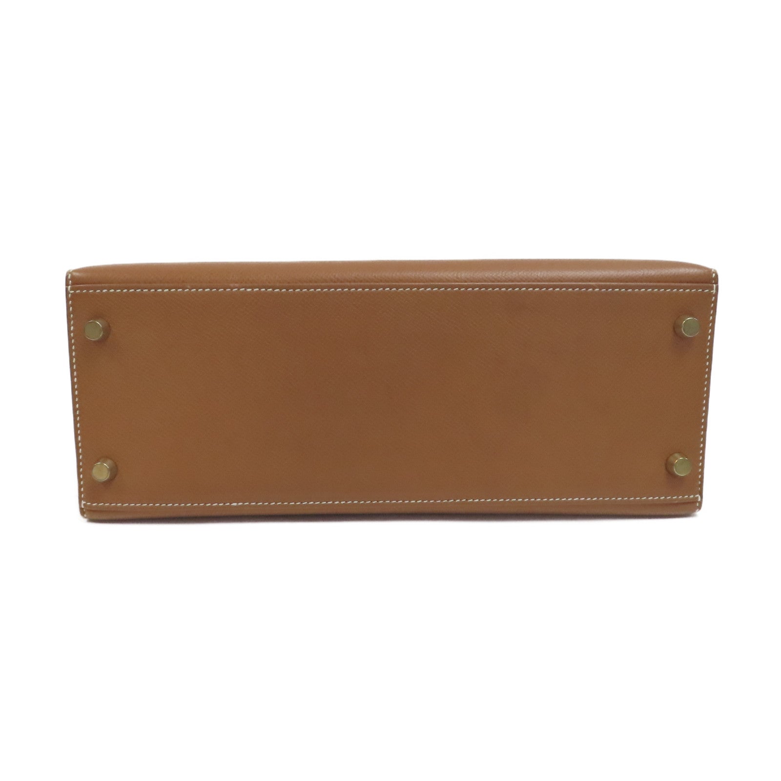 HERMES Courchevel皮革Kelly 28手挽肩背兩用袋Gold/金色