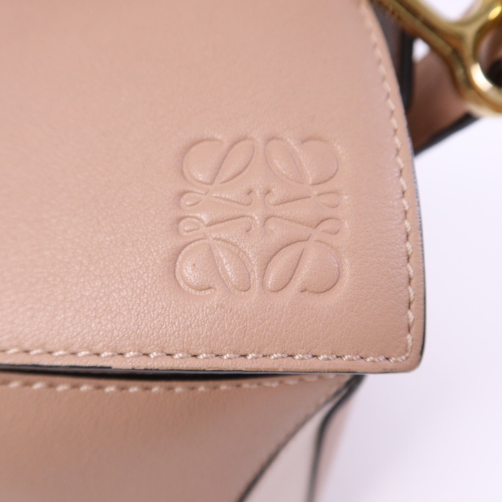 LOEWE 牛皮皮革Puzzle Medium金扣手挽肩背兩用袋