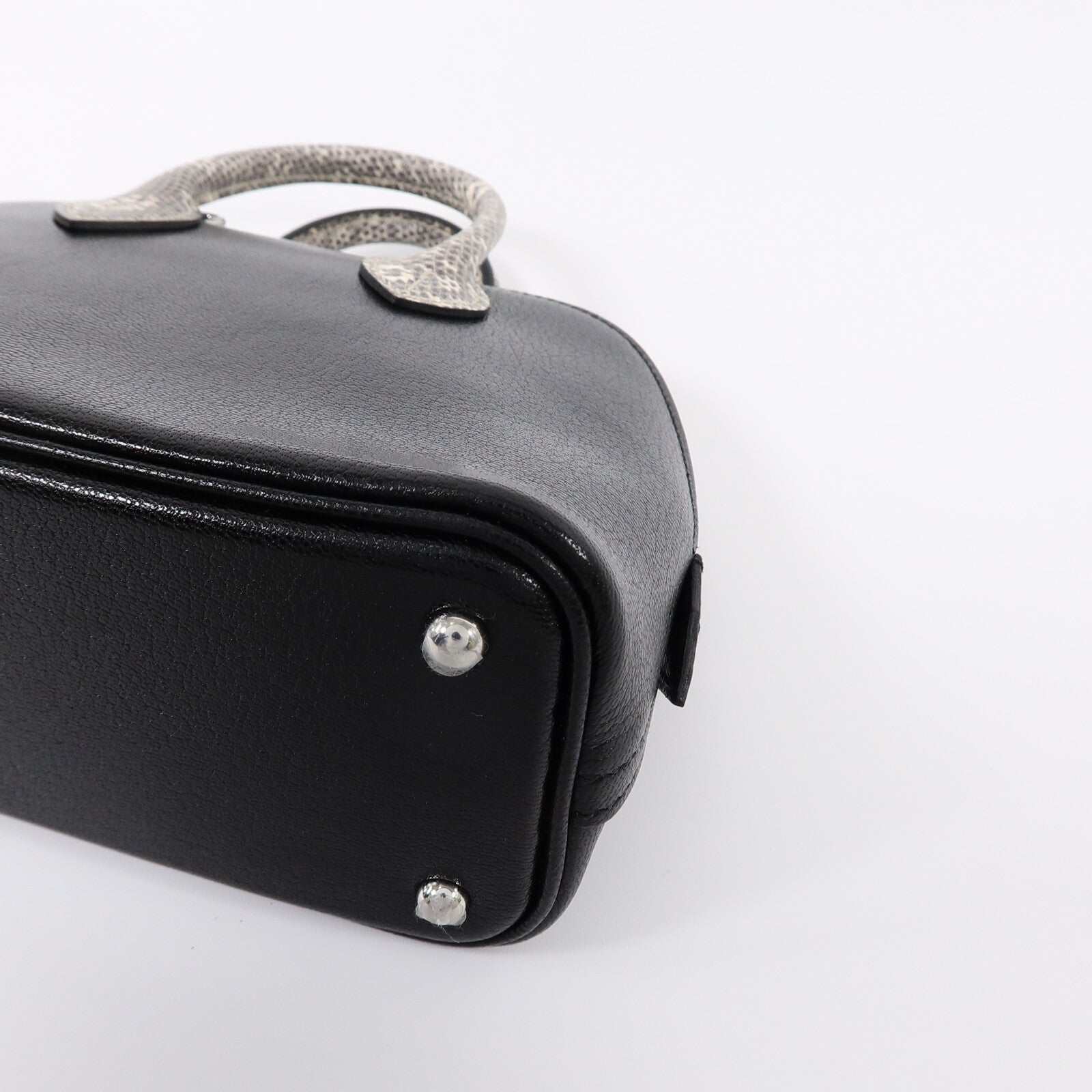 HERMES Chevre/蜥蝪皮革Mini Bolide Touch手挽肩背兩用袋