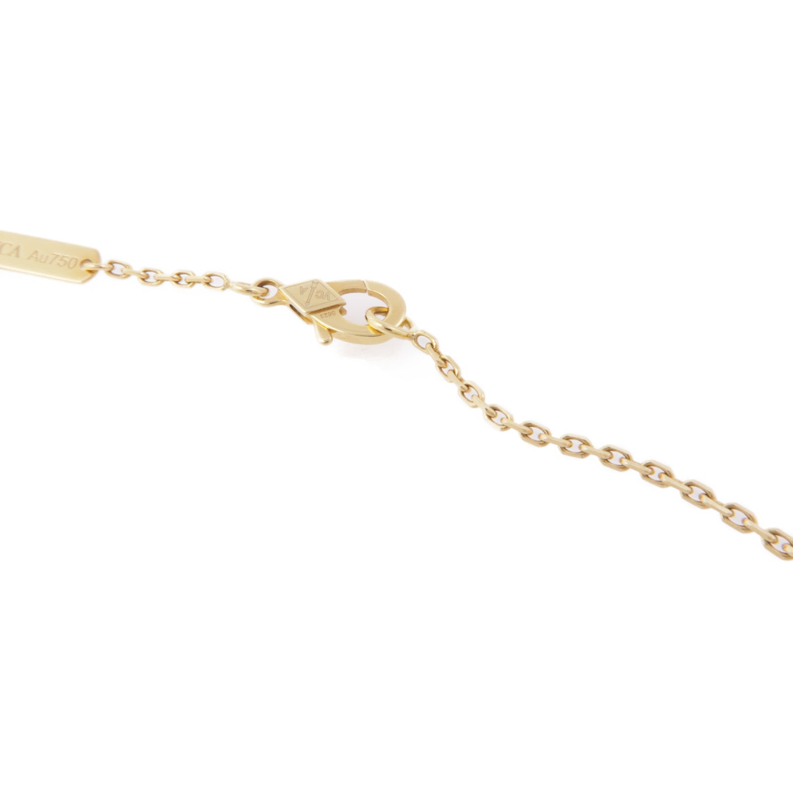 Van Cleef & Arpels 18K黃金Vintage Alhambra Necklace縞瑪瑙項鍊