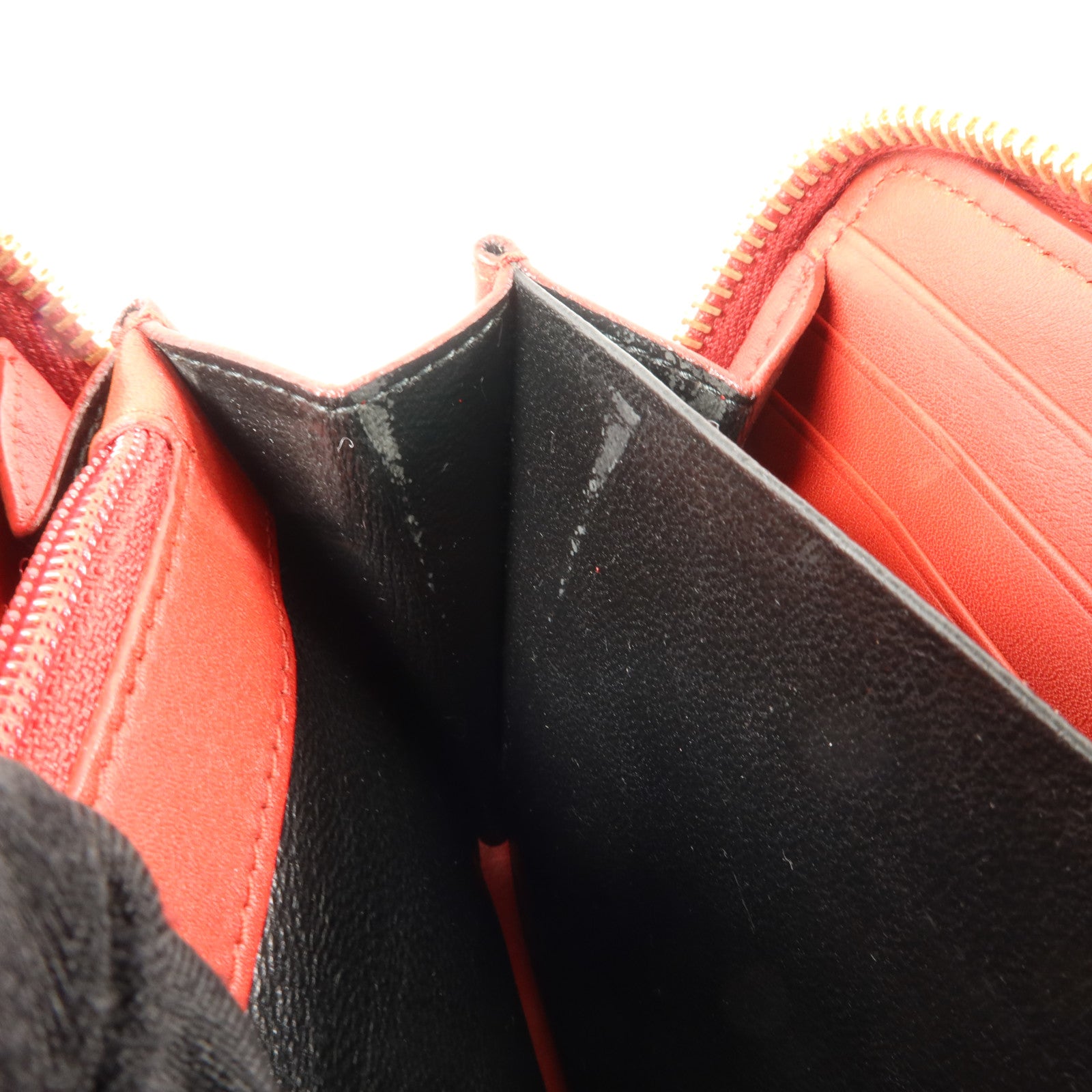 SAINT LAURENT 牛皮皮革Long Round Wallet長錢包