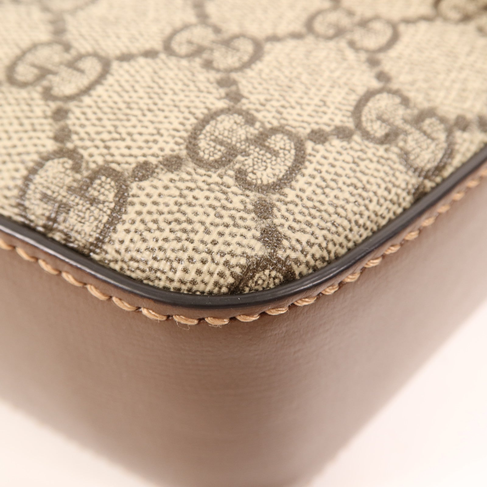 GUCCI 【激減優惠】塗層帆布Shoulder Bag金扣肩背袋