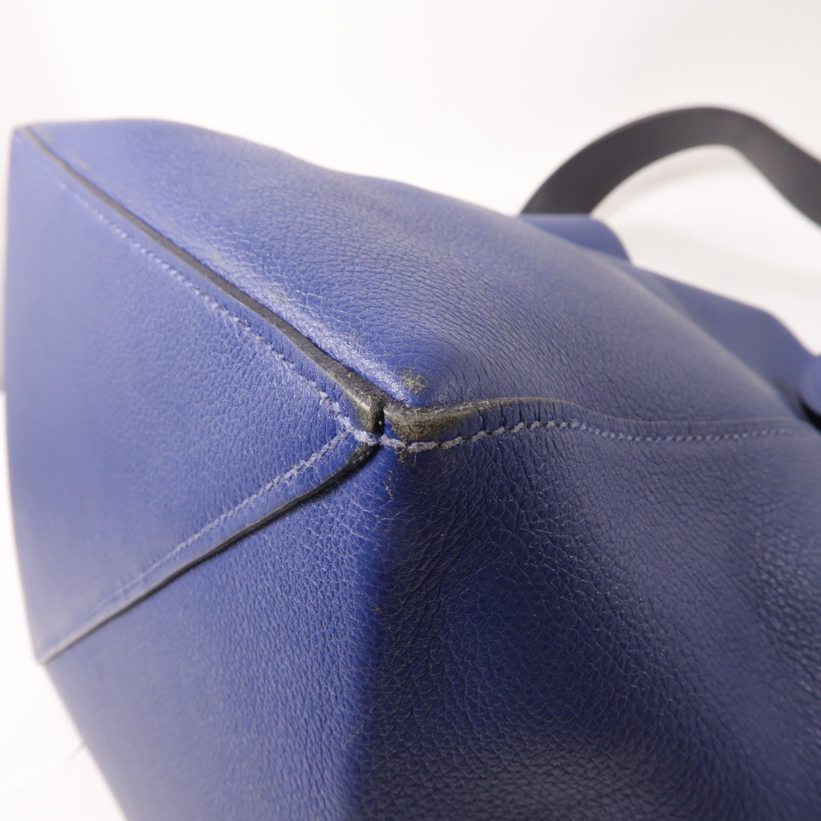 HERMES Evercolor皮革Licol 17銀扣肩背袋Bleu Brighton