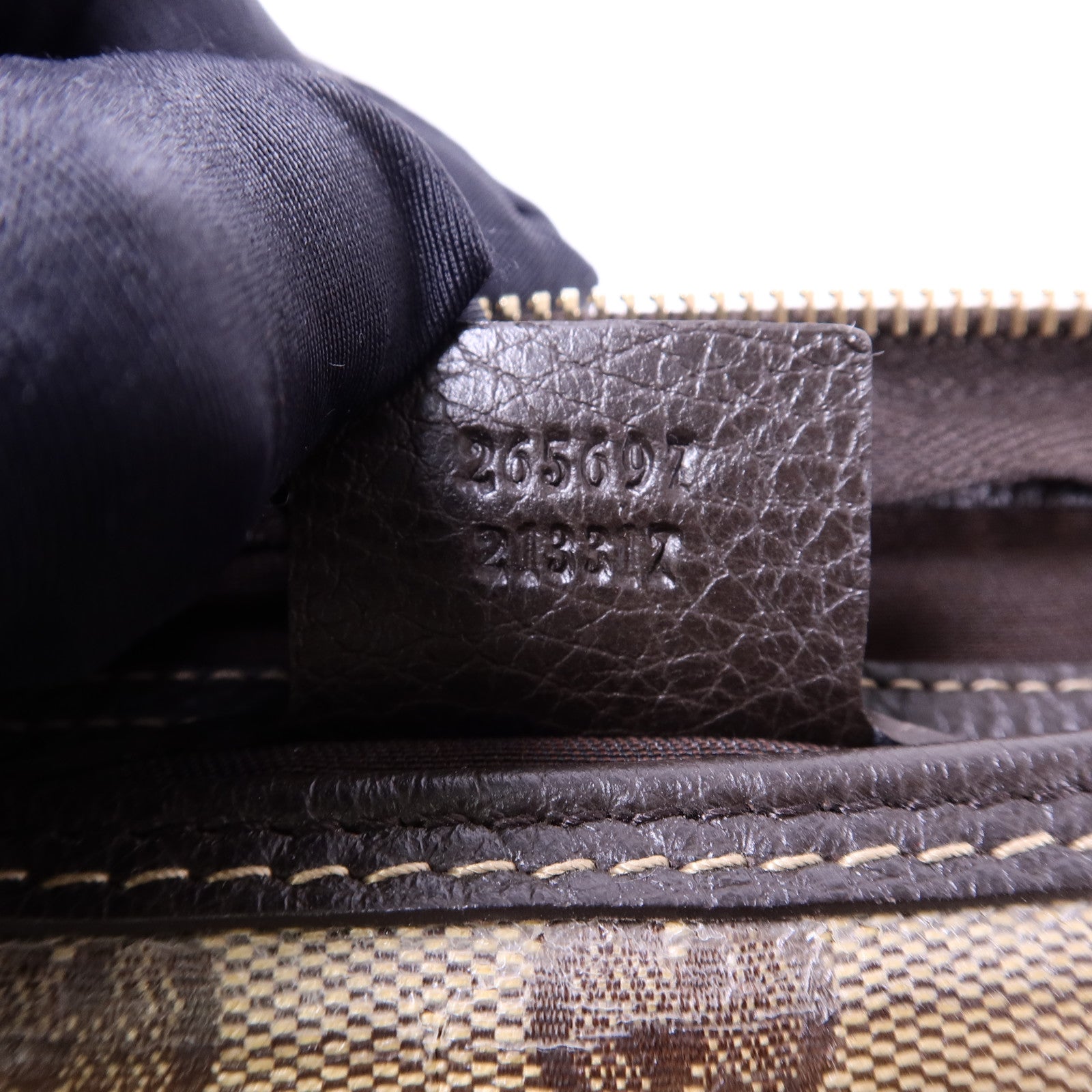 GUCCI 塗層帆布Boston Bag金扣手挽袋