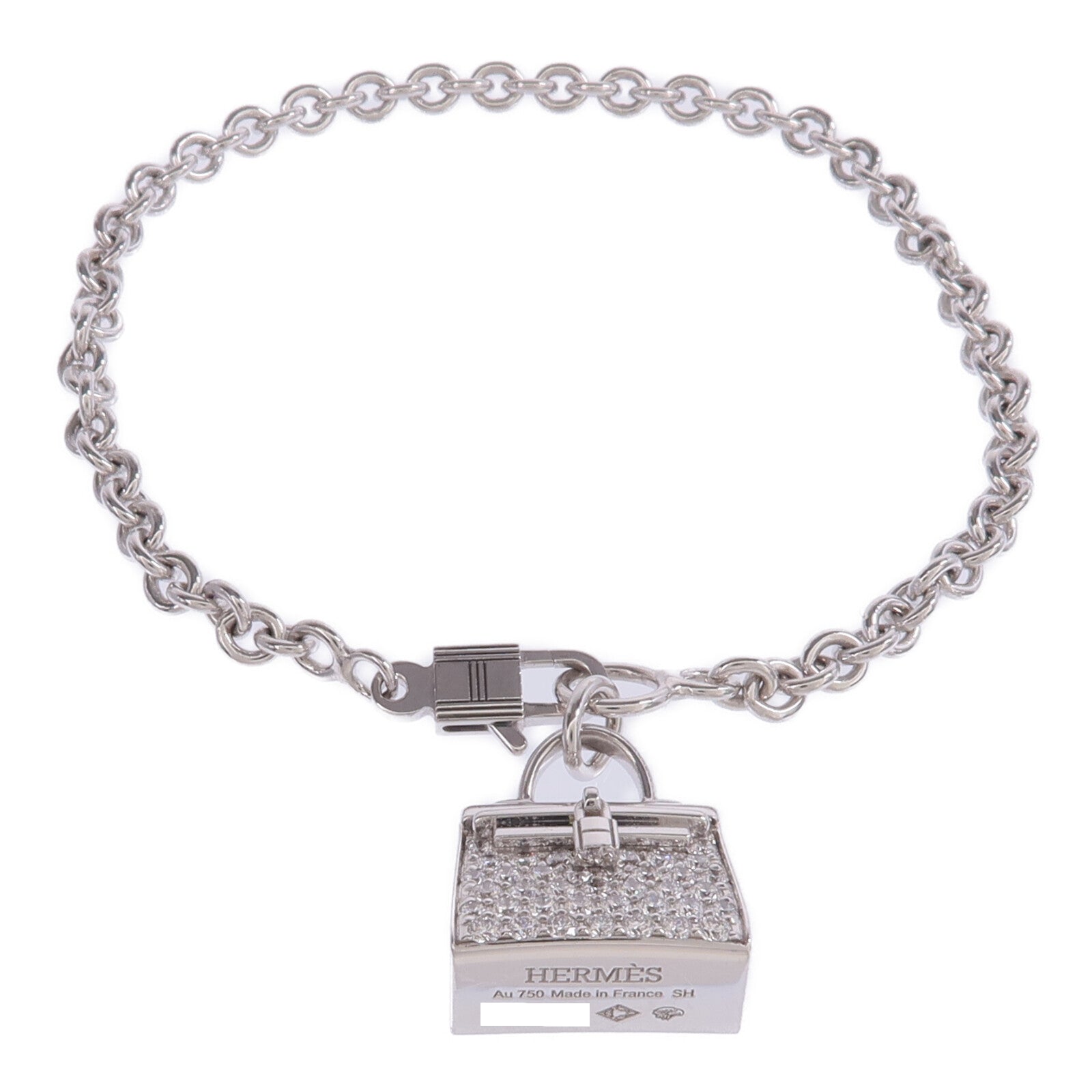 HERMES 【激減優惠】18K白金Amulettes Kelly Bracelet鑽石手鏈