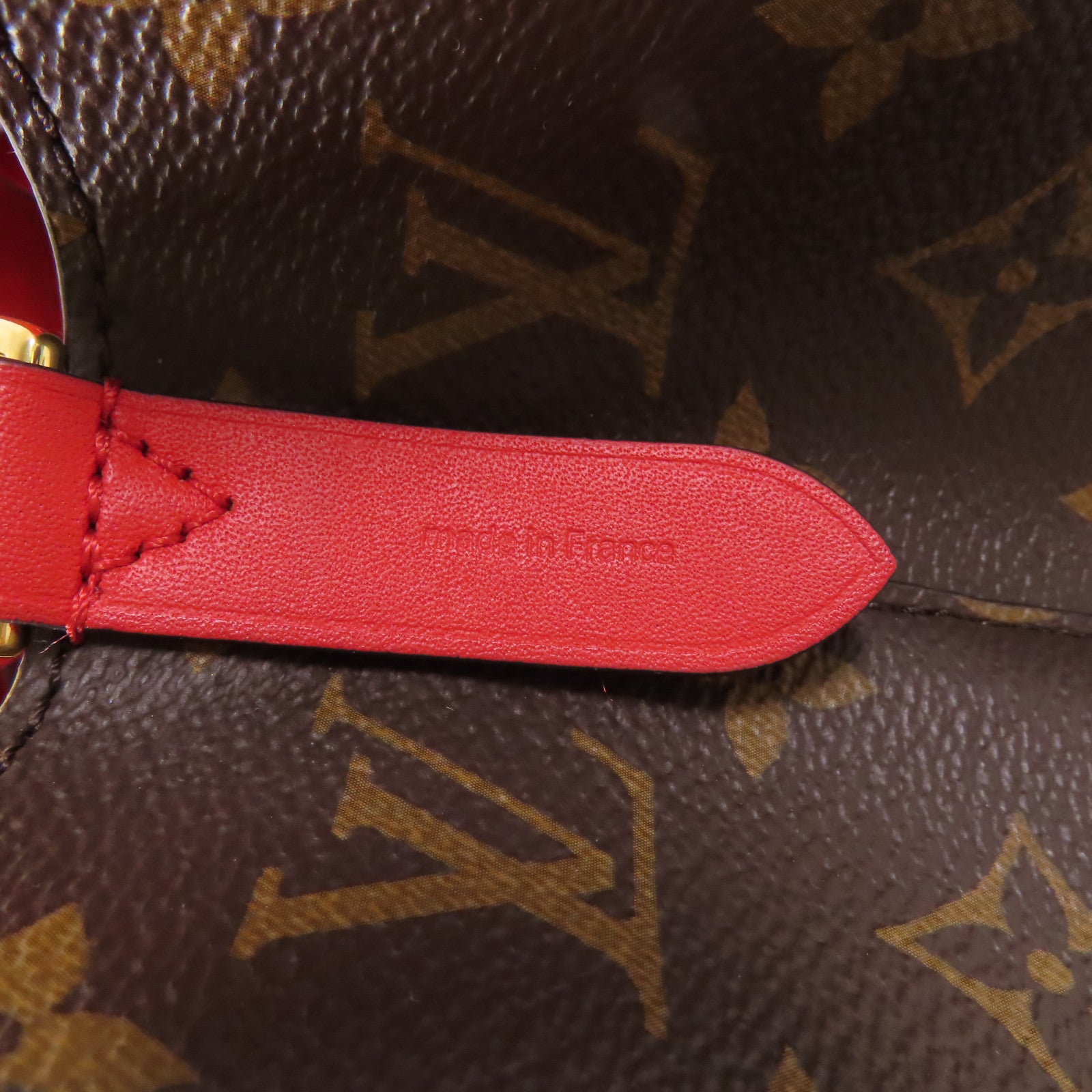 LOUIS VUITTON Monogram Neo Noe Bucket Bag金扣肩背袋Coquelicot/紅色