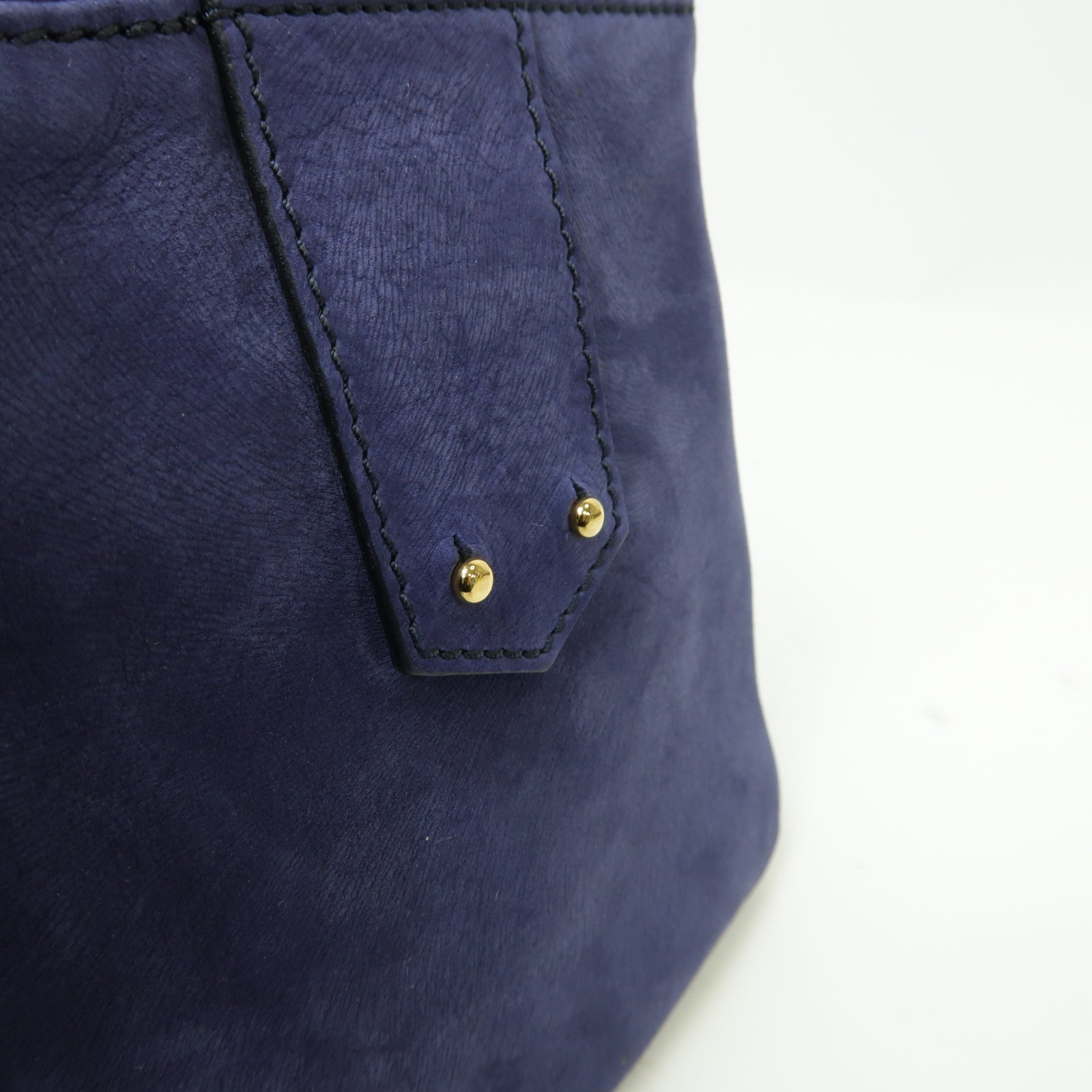 FENDI 麂皮皮革Waist Bag金扣腰包藍色