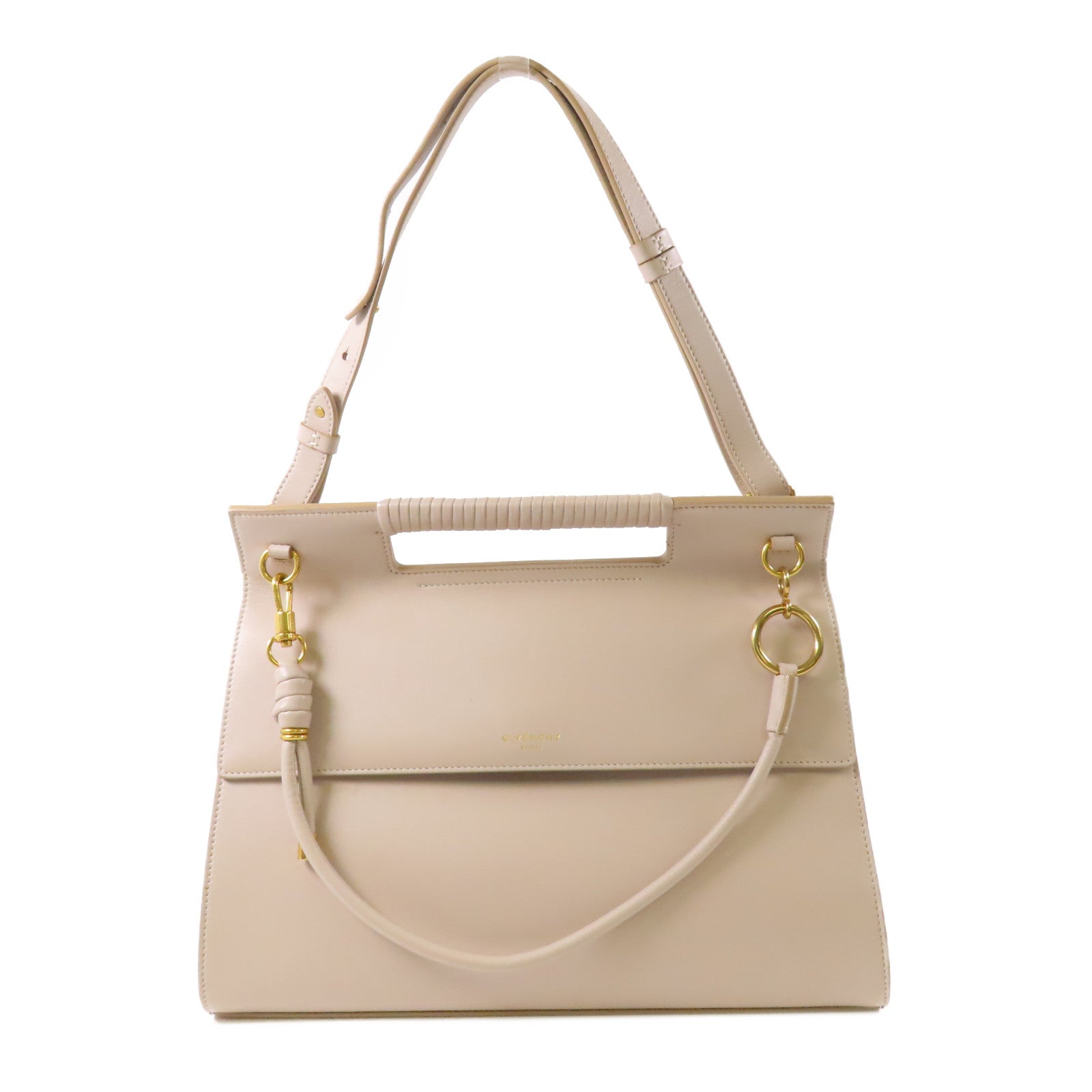 GIVENCHY 牛皮皮革Whip Bag Large金扣手挽肩背兩用袋