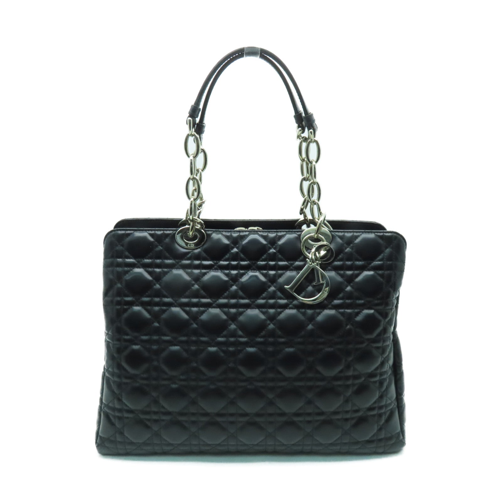 Dior 【激減優惠】漆皮皮革Hand Bag銀扣手挽袋黑色